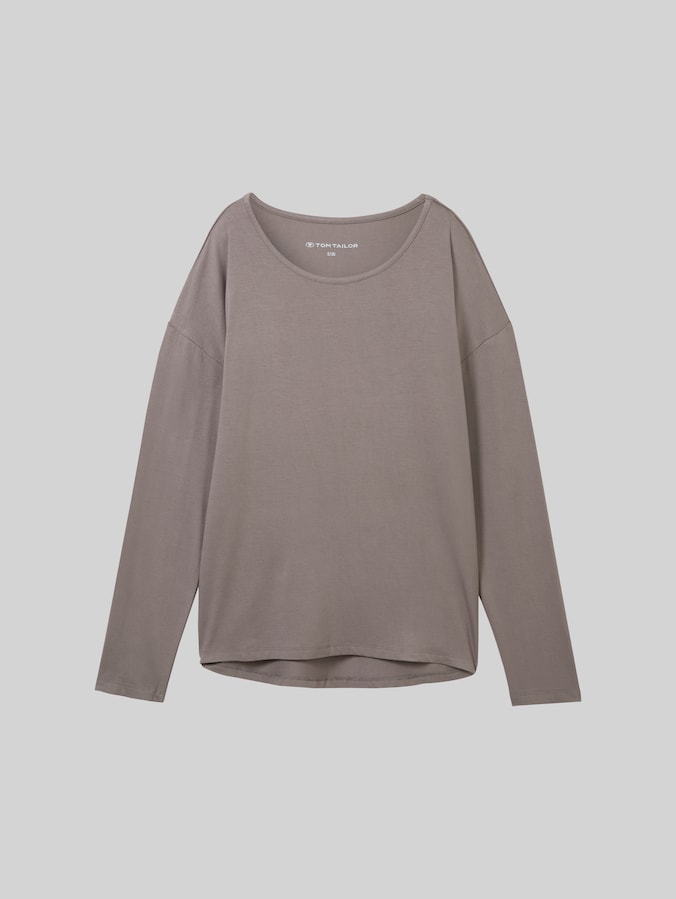 T-shirt loungewear à manches longues par Women, grey-medium-solid