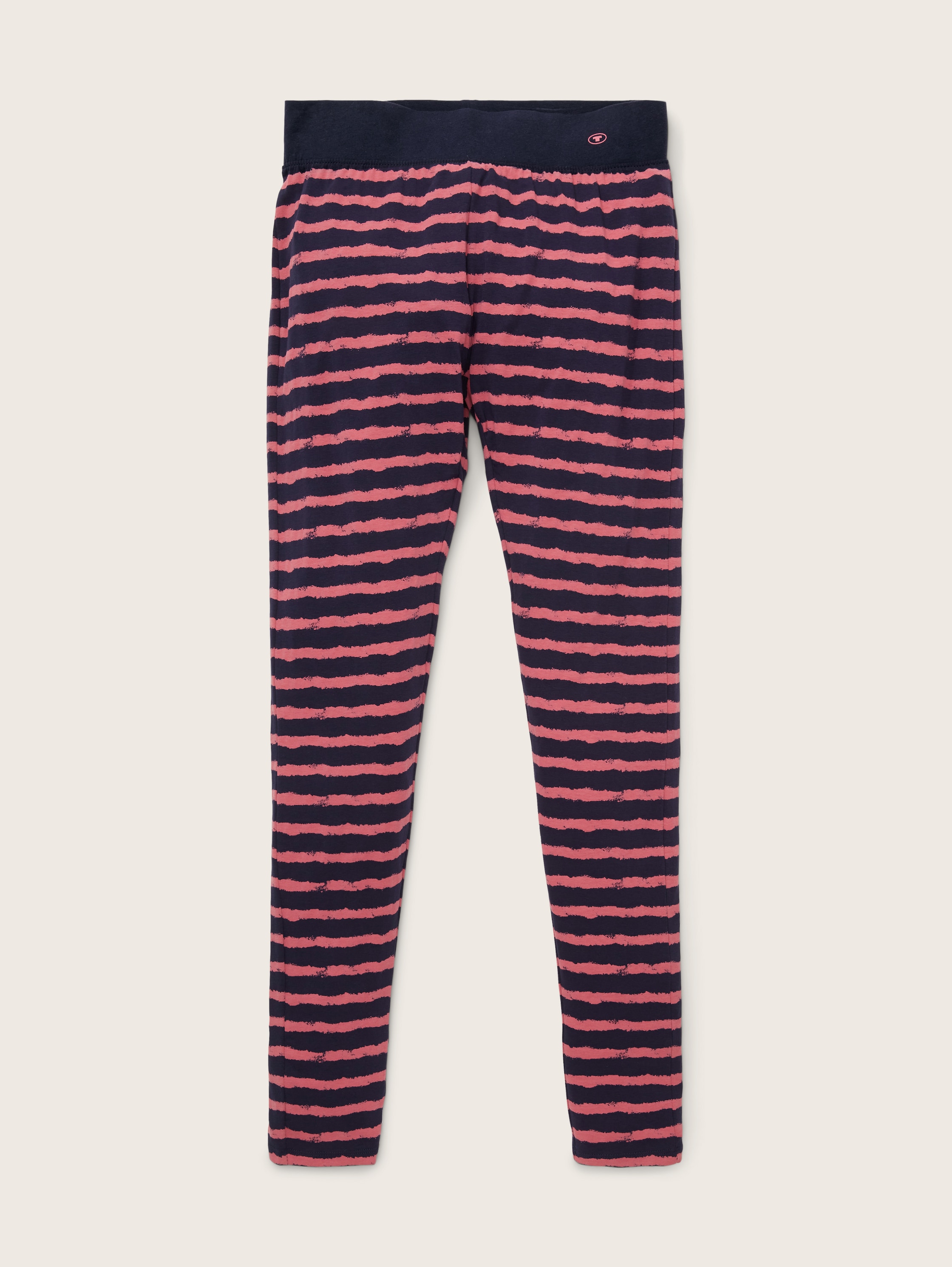 Leggings met tekening - blue-dark-horizontal stripe