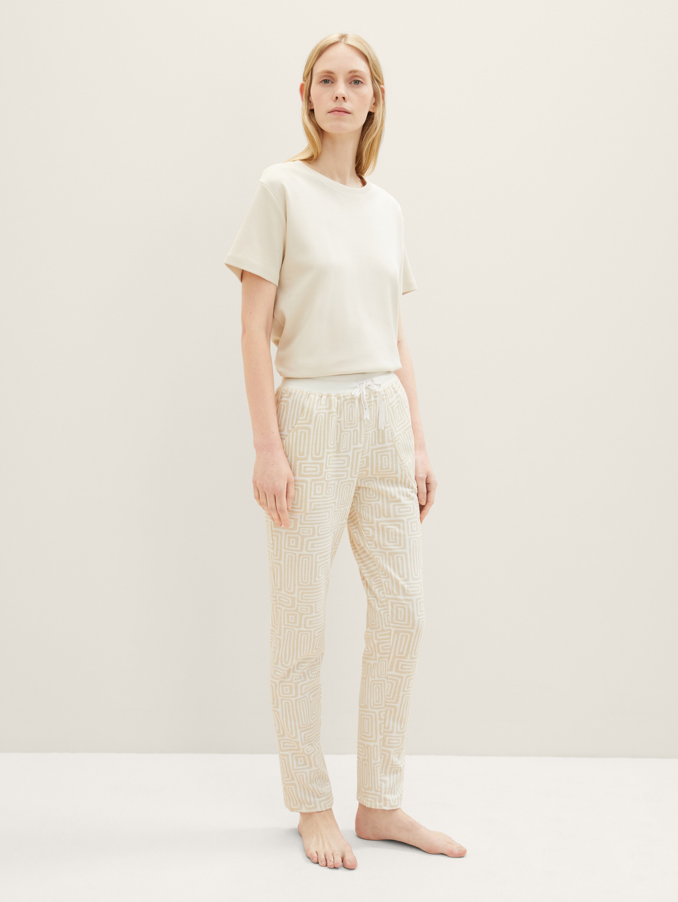 Gemusterte Sweathose - braunhellallover - 