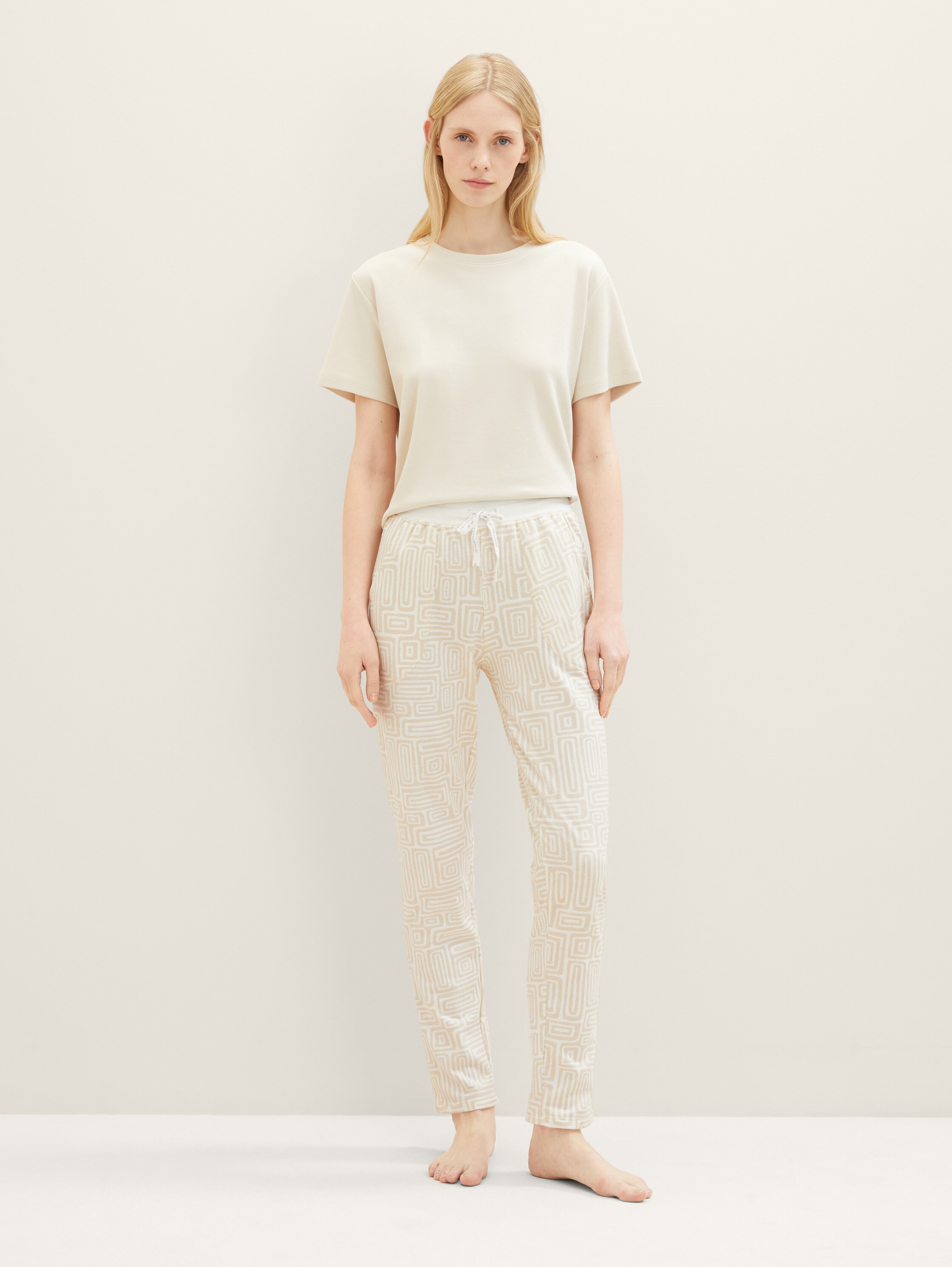 Gemusterte Sweathose - braunhellallover - 