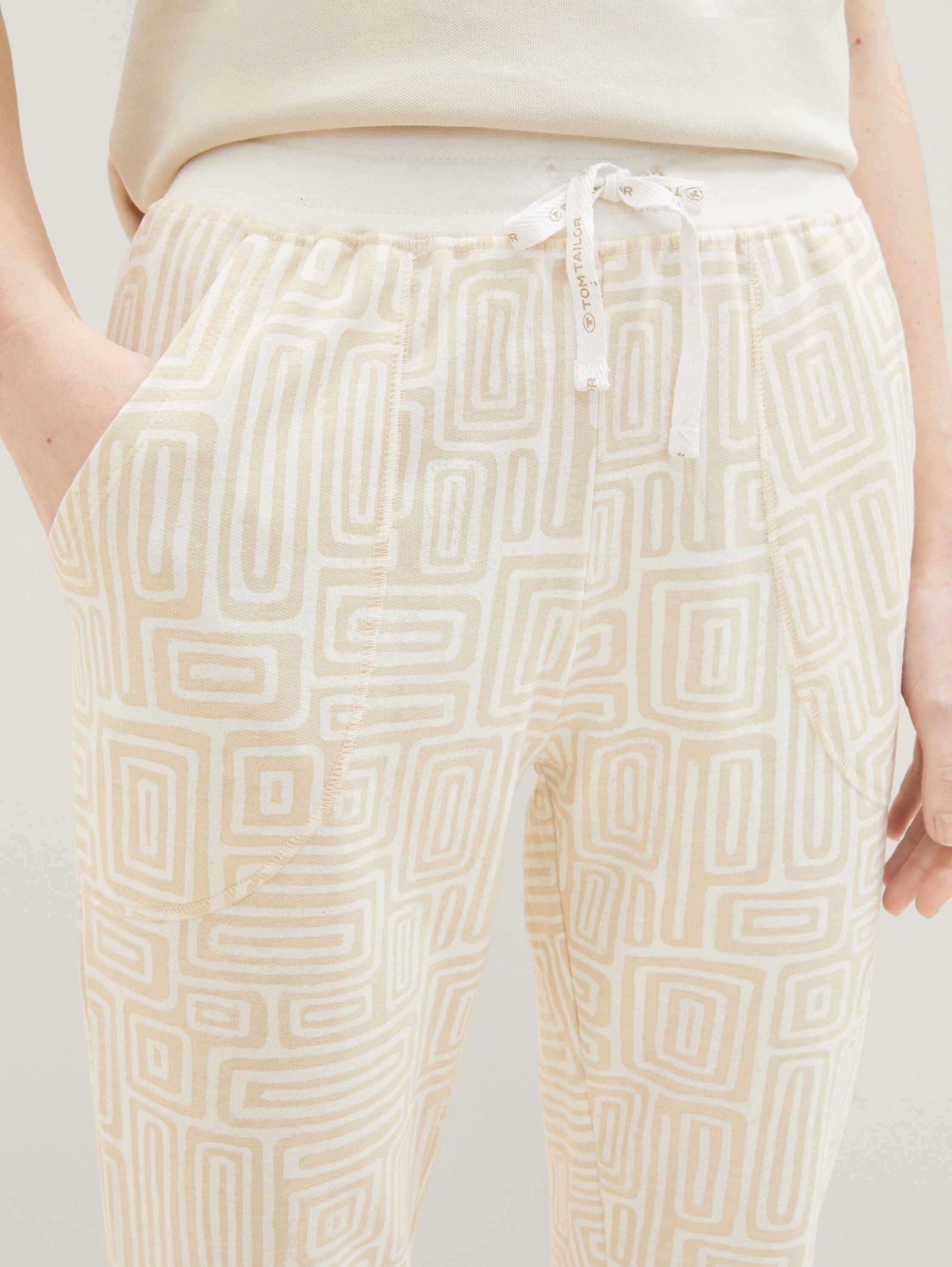 Gemusterte Sweathose - braunhellallover - 