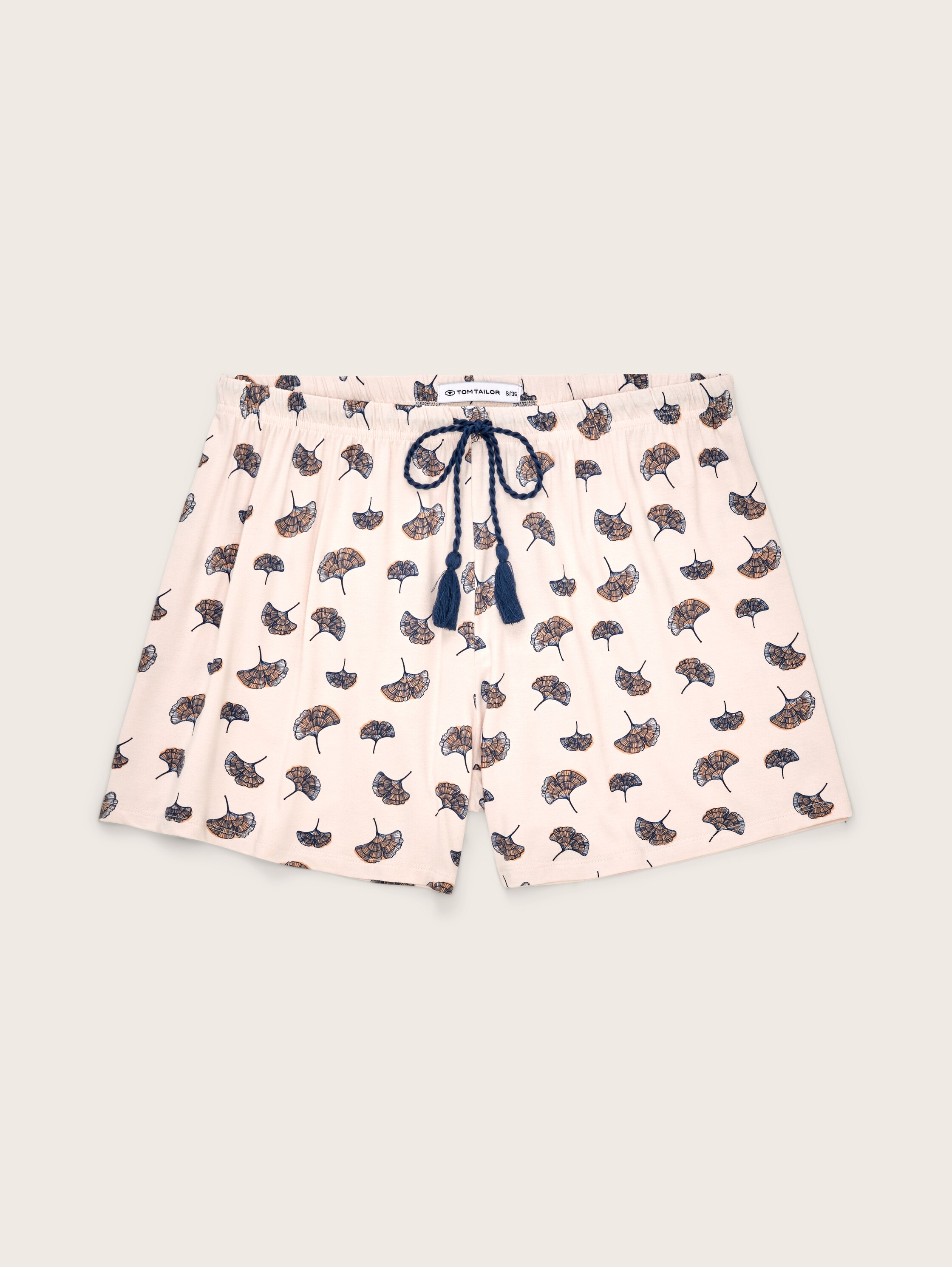Pyjama-Short mit Blätterdruck - 4