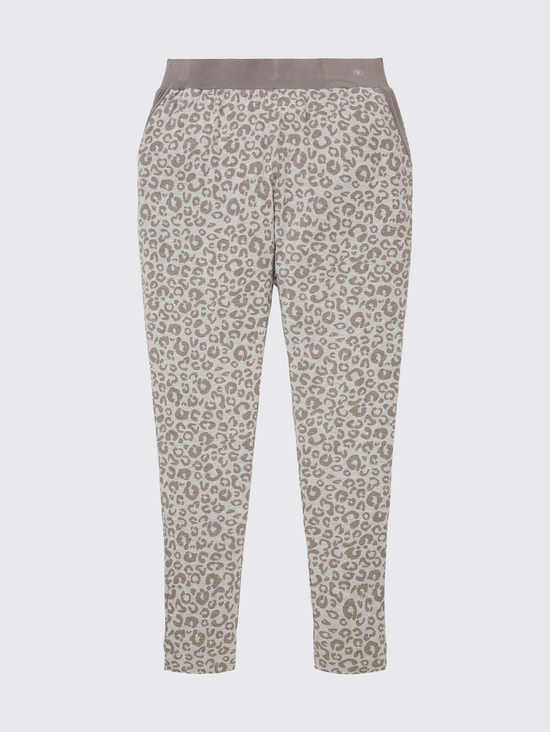 Pyjama-Hose mit Leo-Print - grey-medium-allover - Vorder-Produkt-Ansicht