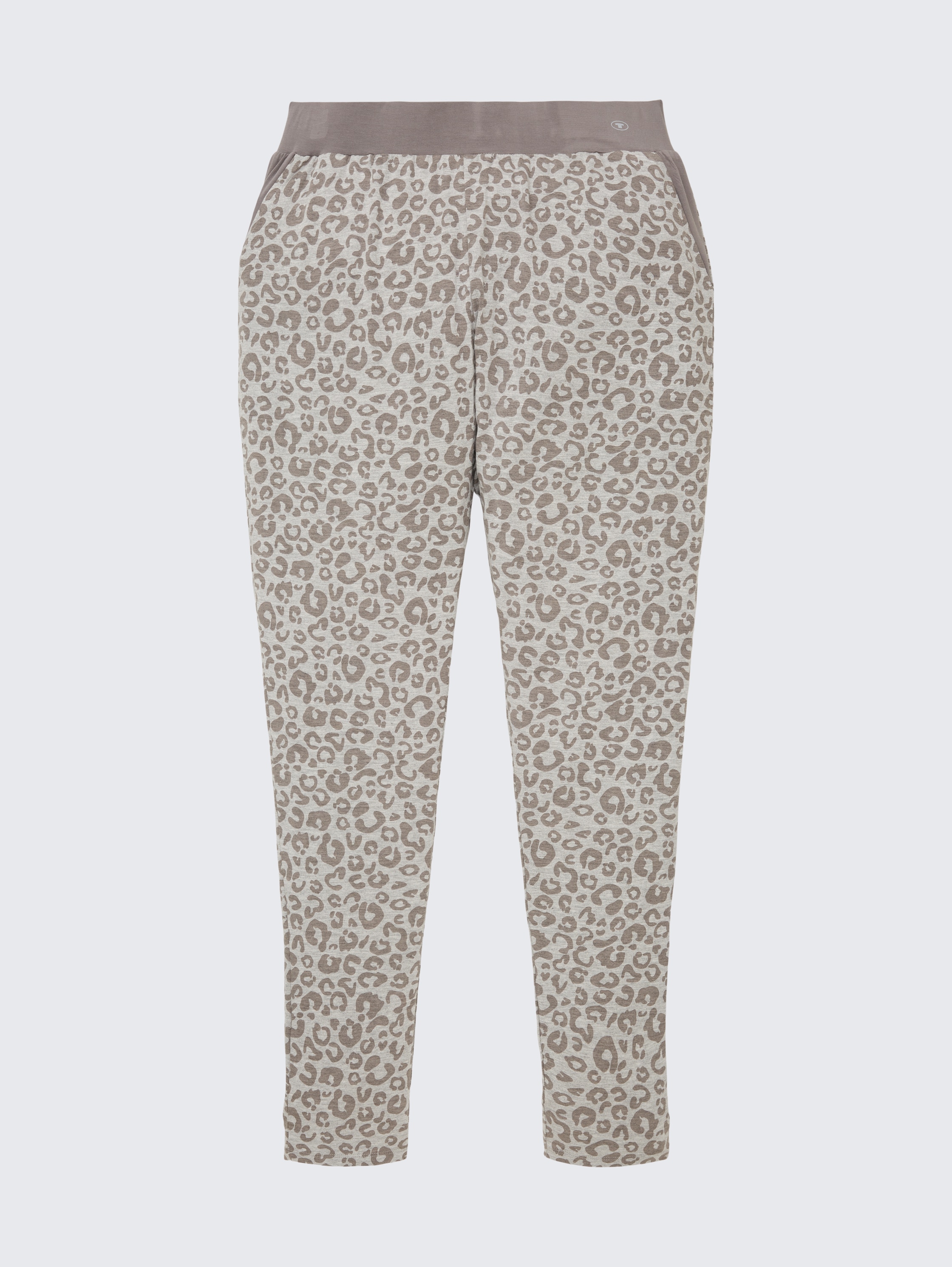 Pyjama-Hose mit Leo-Print - greymediumallover - Vorder-Produkt-Ansicht