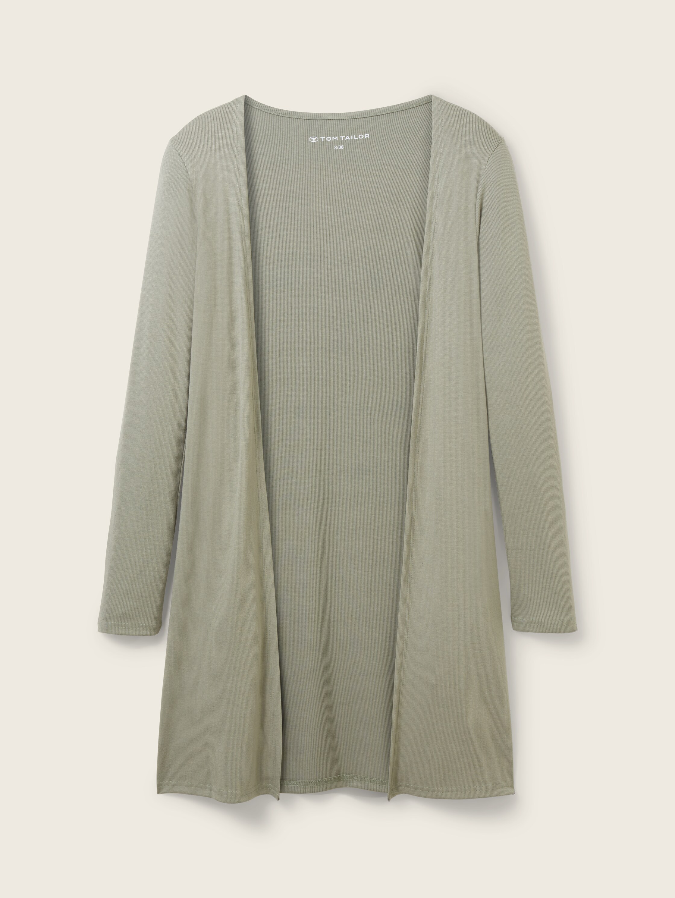 Loungewear Basic Cardigan - green-medium-solid - Vorder-Produkt-Ansicht