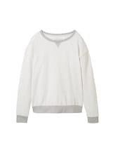 Ausgewählt, Loungewear Sweatshirt in Melange Optik von Tom Tailor, weiß