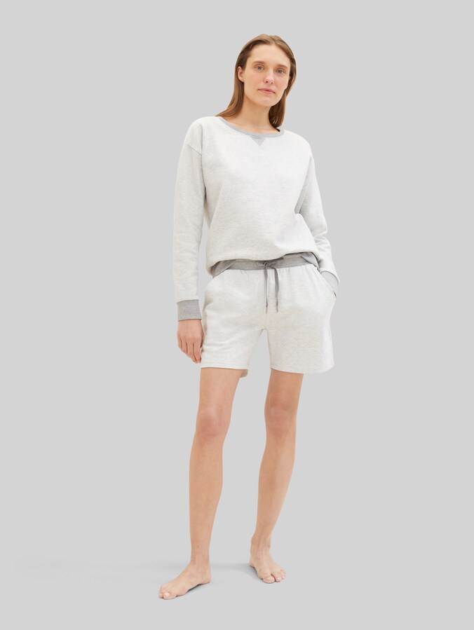 Loungewear Sweat-Shorts von Women, weiß-mittel-melange