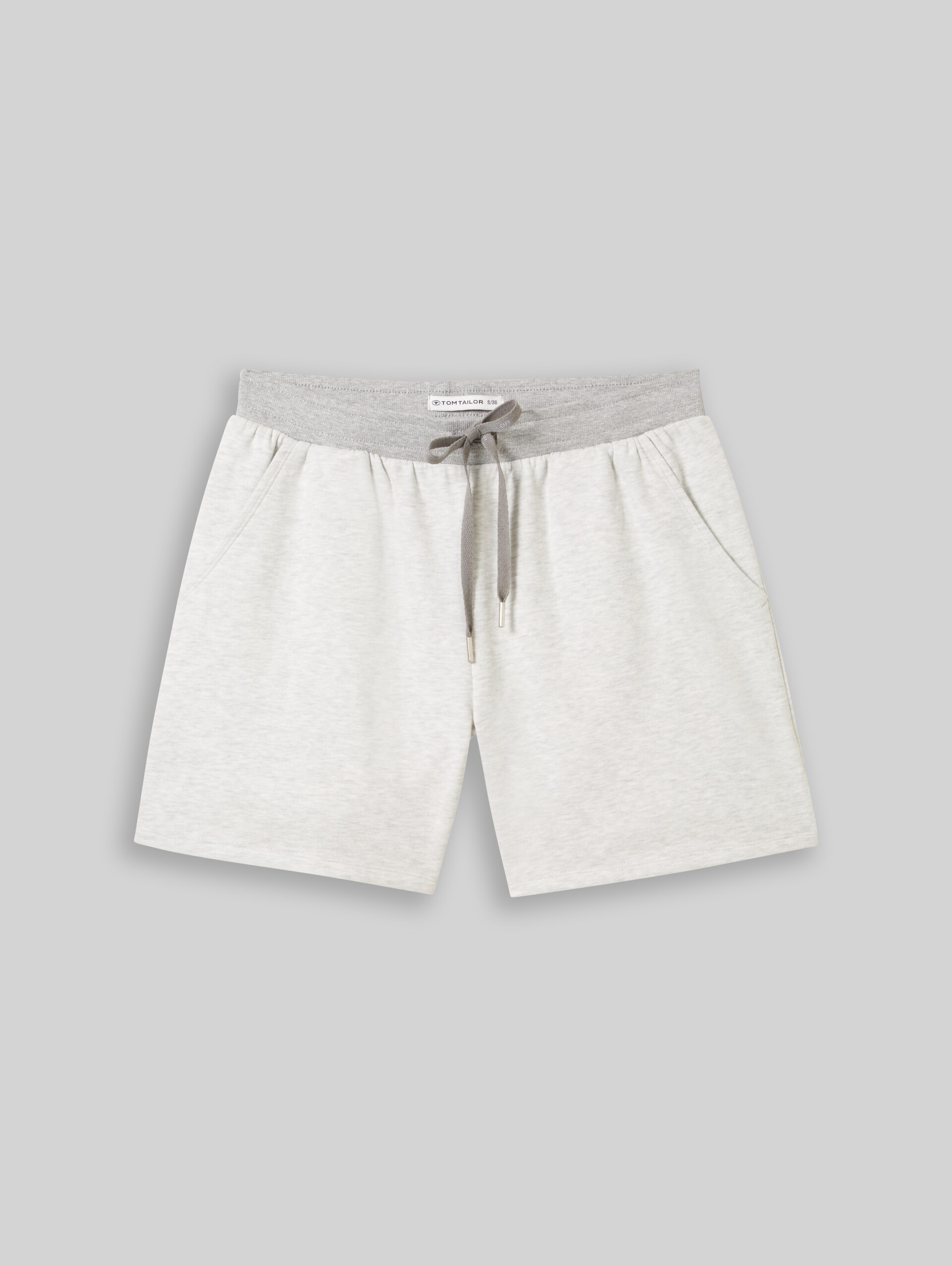 Loungewear Sweat shorts - weiß-mittel-melange - Front product view