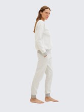 Loungewear Sweat-Hose in Melange Optik - weiß-mittel-melange