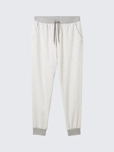 Loungewear Sweat-Hose in Melange Optik - weiß-mittel-melange - Vorder-Produkt-Ansicht