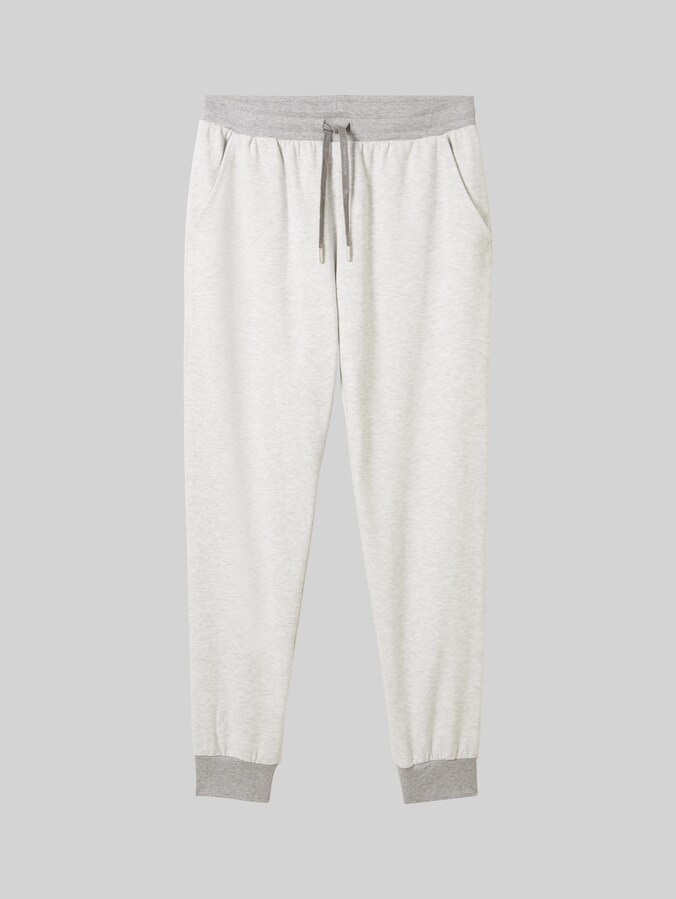 Loungewear Sweat-Hose in Melange Optik von Women, weiß-mittel-melange