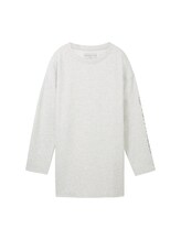 Ausgewählt, Loungewear oversized Langarmshirt mit Logo-Print von Tom Tailor, grau