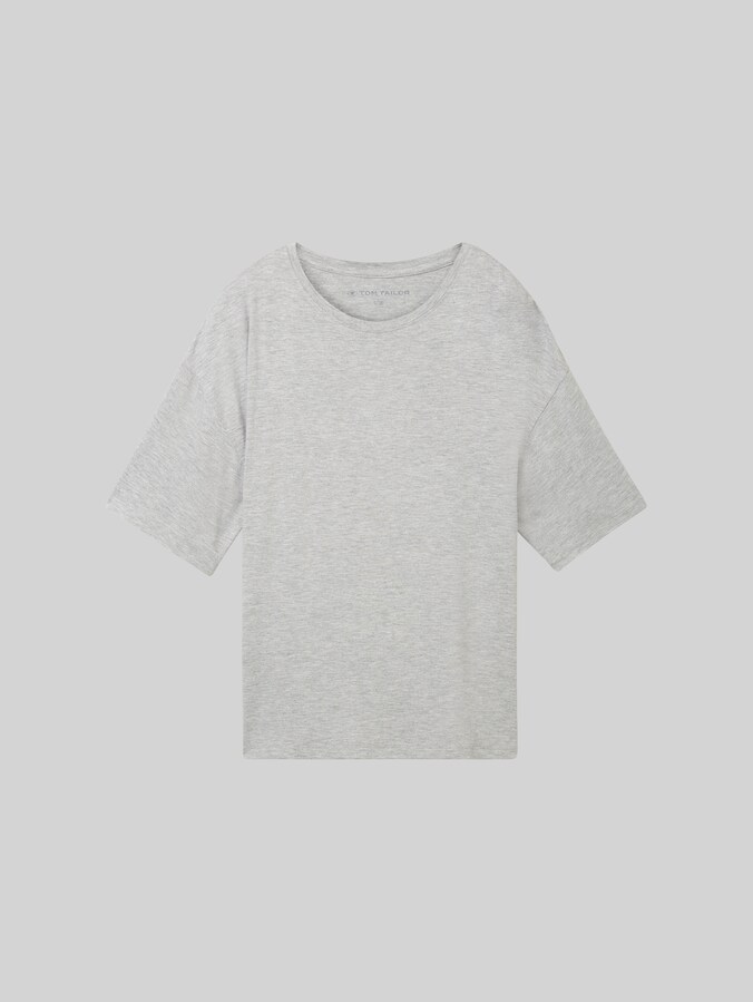 Loungewear T-Shirt in Melange Optik von Women, grey-medium-melange