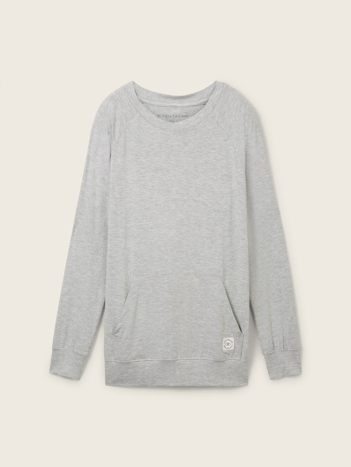 Loungewear Sweatshirt in Melange Optik - grey-medium-melange - Vorder-Produkt-Ansicht