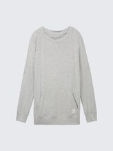 Loungewear Sweatshirt in Melange Optik - grey-medium-melange - Vorder-Produkt-Ansicht