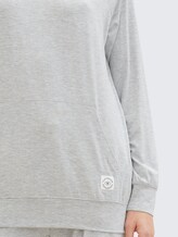 Loungewear Sweatshirt in Melange Optik - grey-medium-melange - Detail-Model-Ansicht