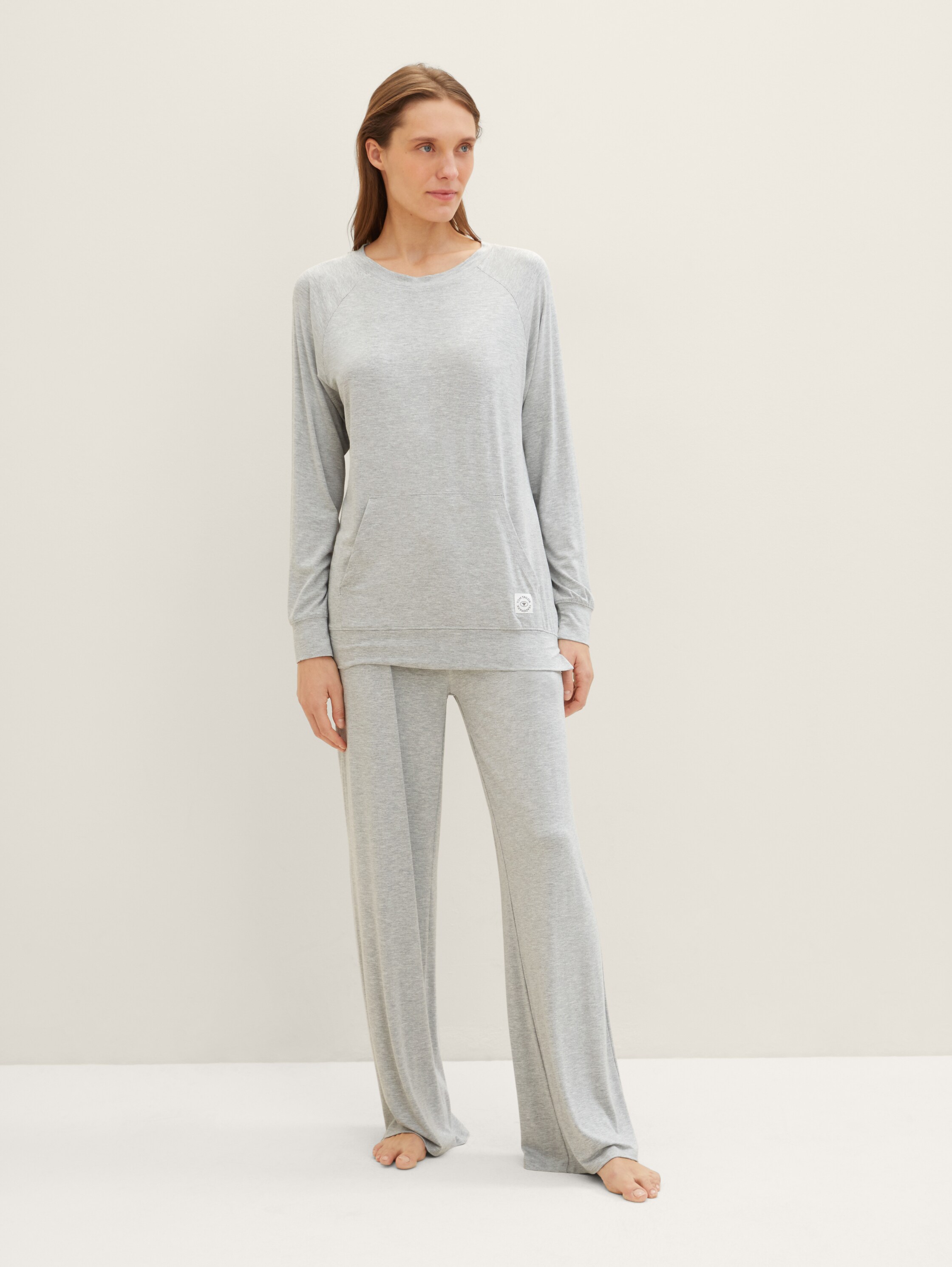 Pyjama-Hose in Melange Optik - 2