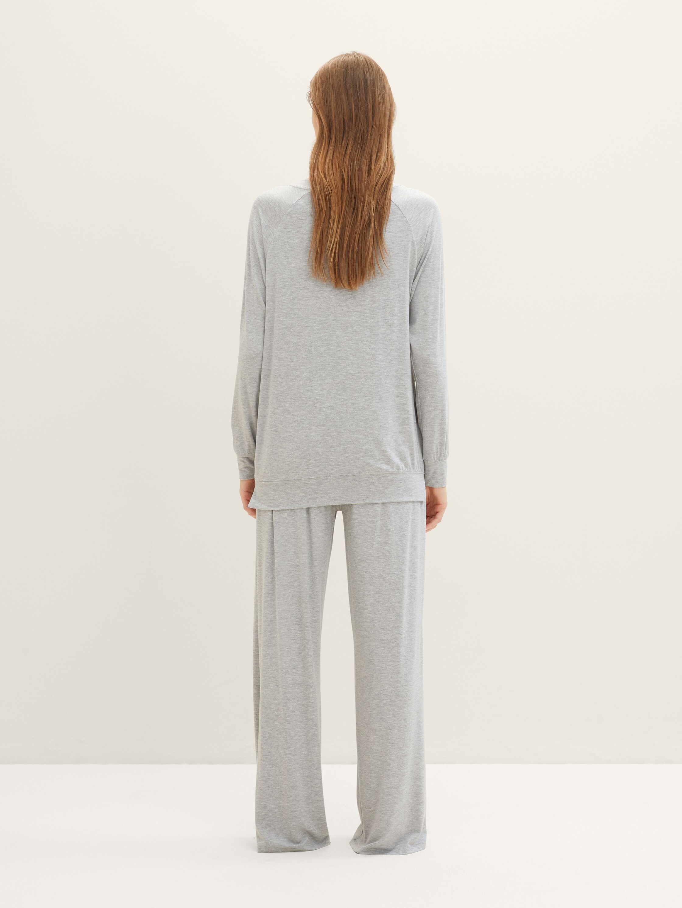 Pyjama-Hose in Melange Optik