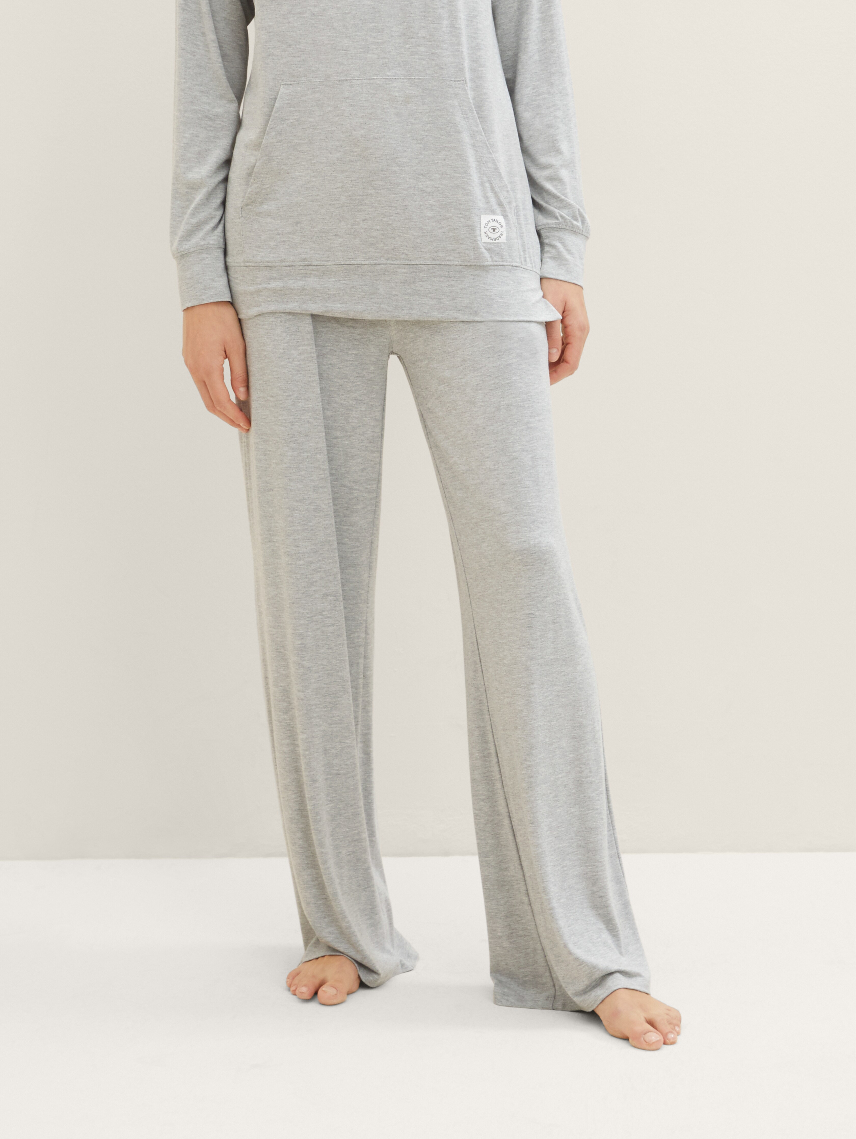 Pyjama-Hose in Melange Optik von Women, grey-medium-melange