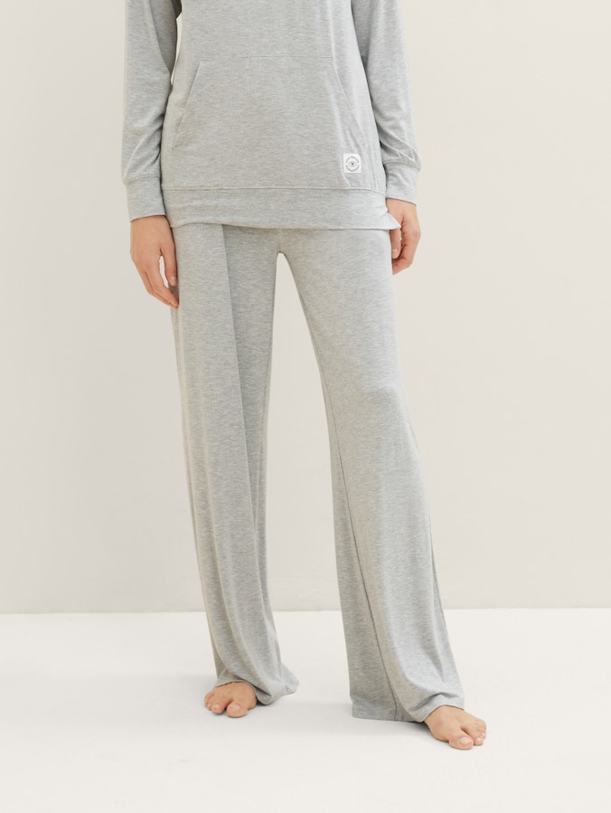 Pyjama-Hose in Melange Optik von Women, grey-medium-melange