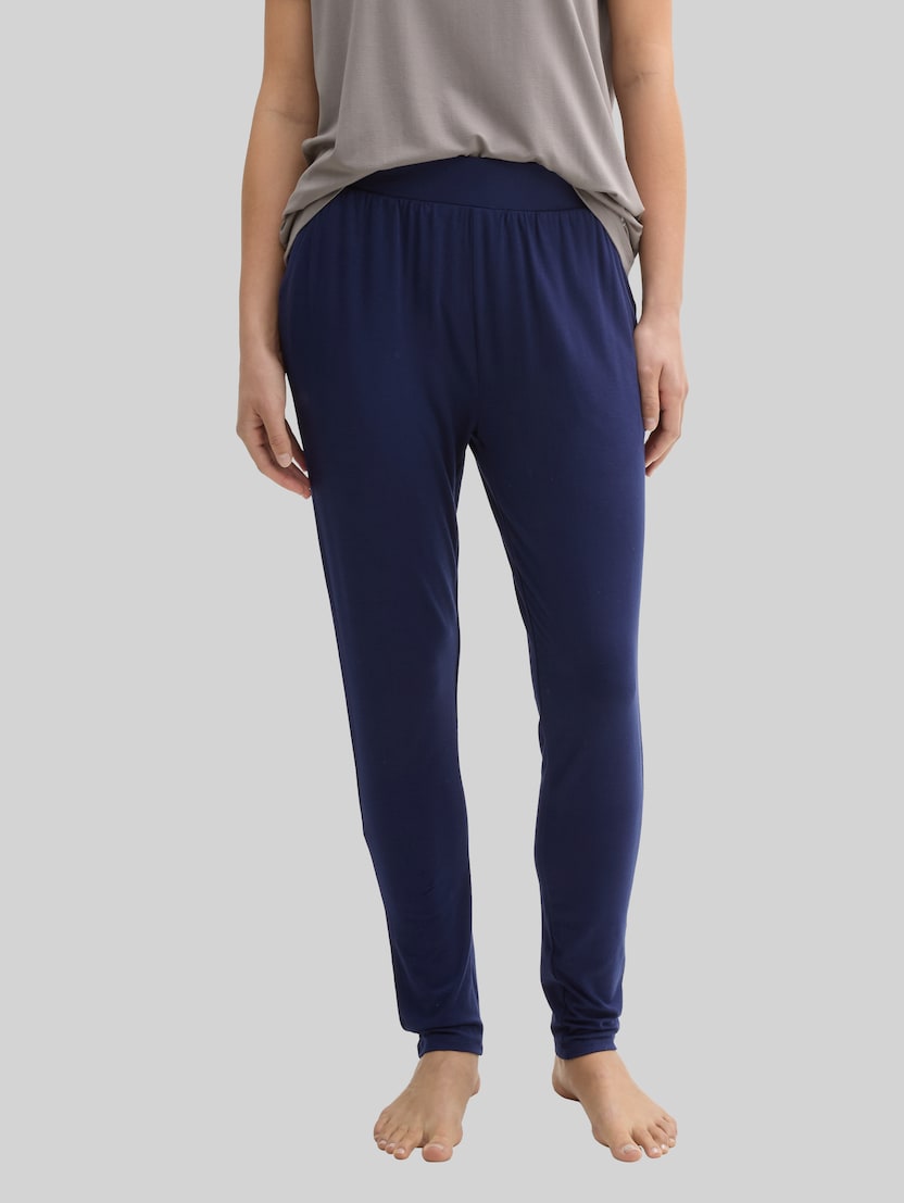 Basic pyjama trousers by Women, blue-dark-solid