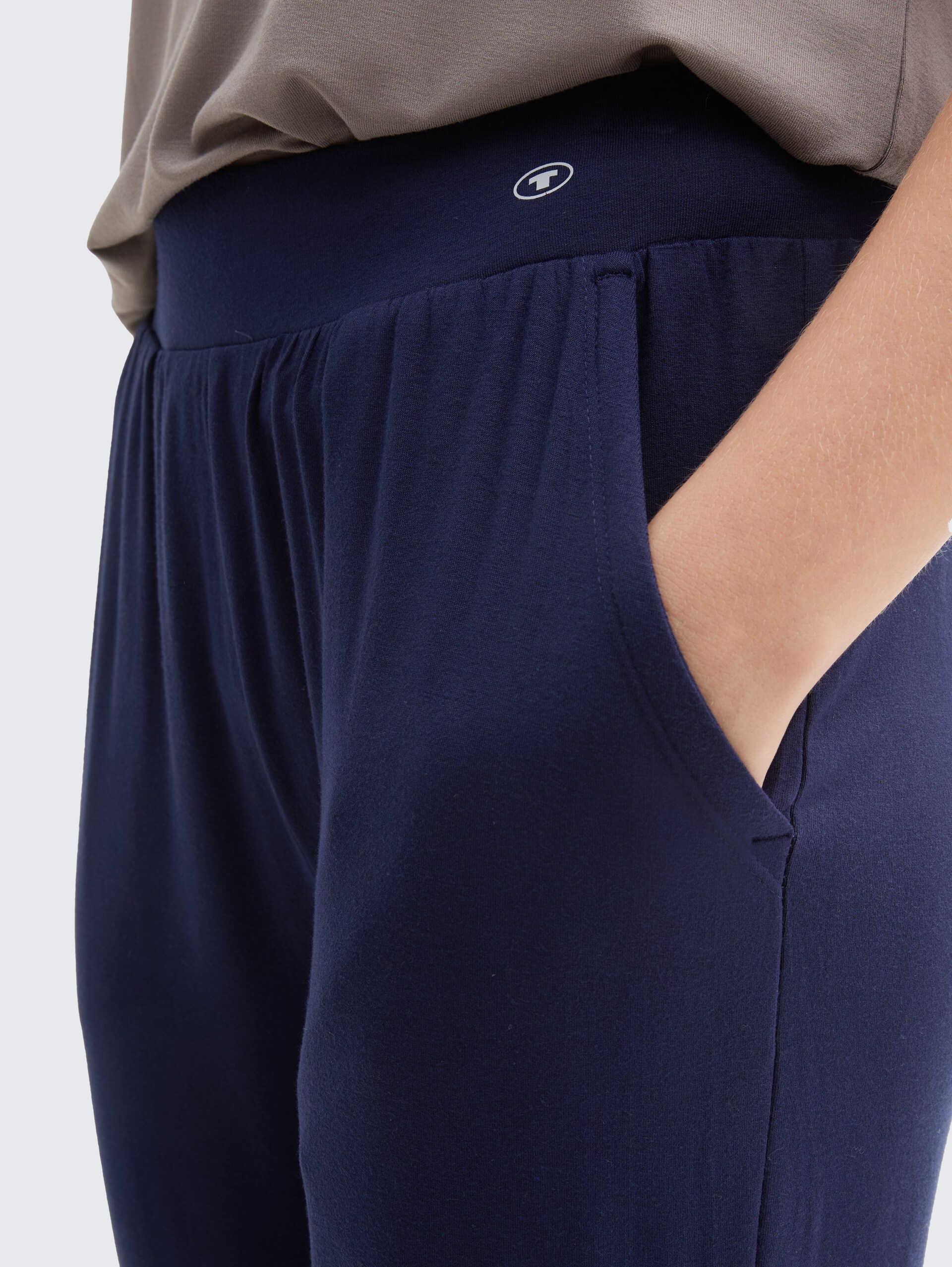 Basic Pyjama-Hose - blue-dark-solid - Detail-Model-Ansicht