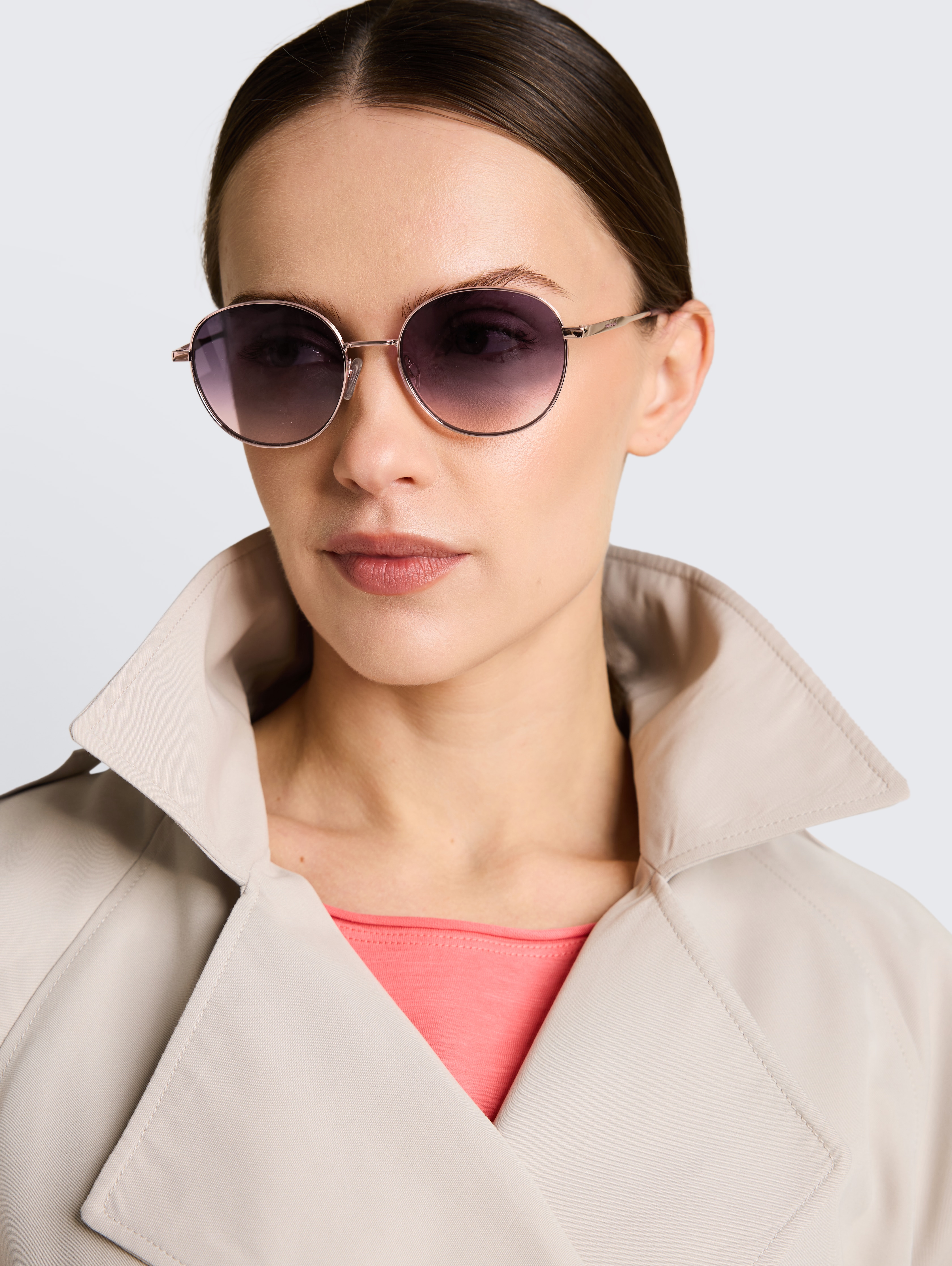 Runde Sonnenbrille von Women, gold