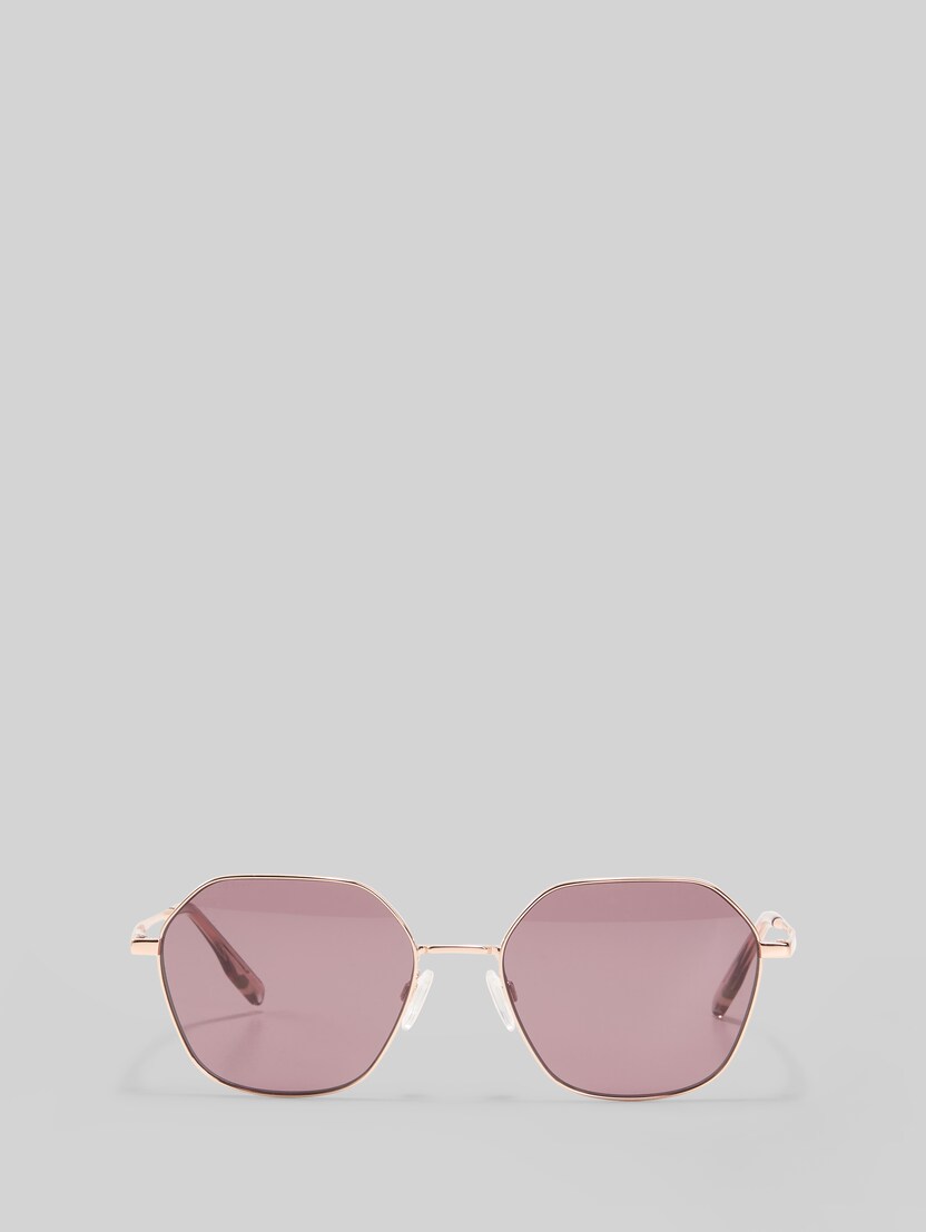 Lunettes de soleil hexagonales UV400 par Women, gold