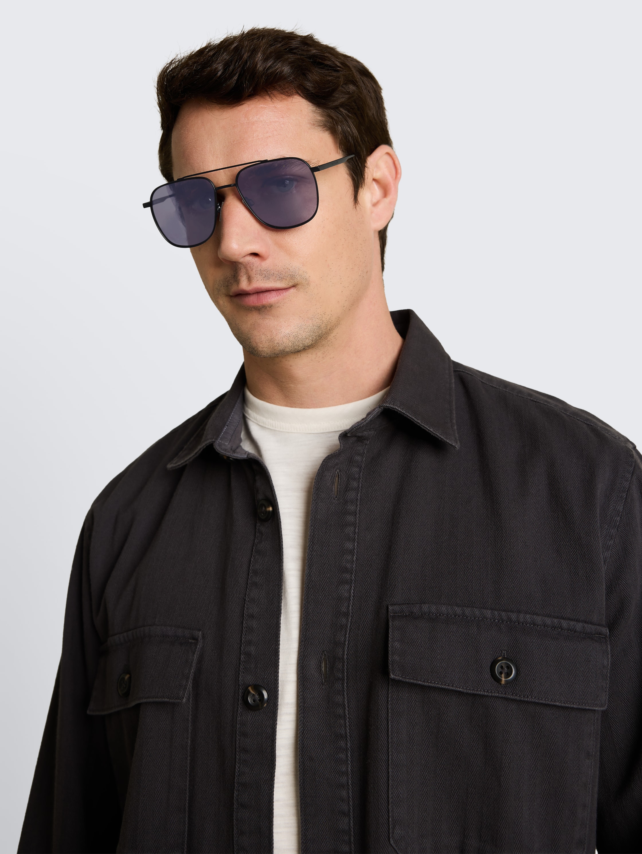 Rechteckige Sonnenbrille - grey_gun - 