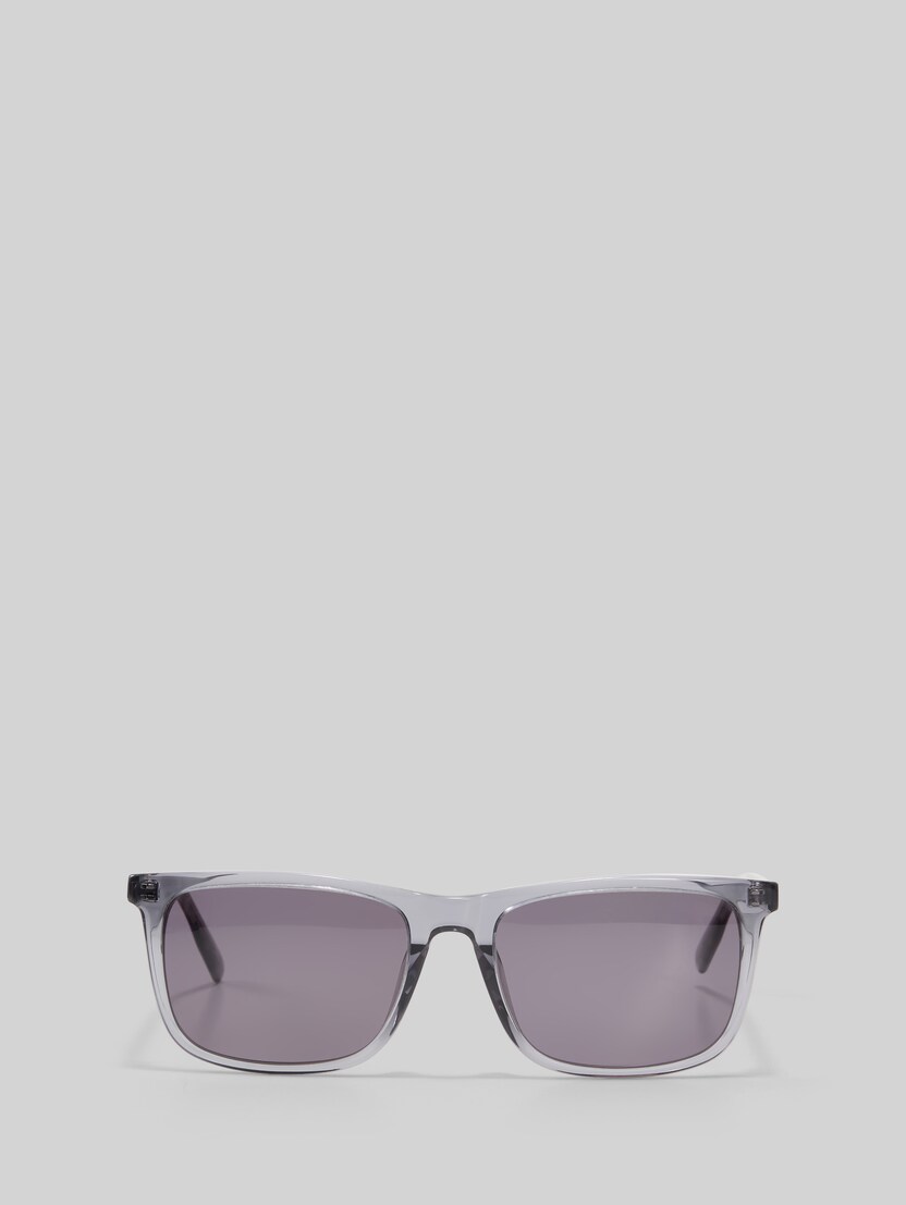 Square-frame sunglasses made from Acetate Renew UV400 by Men, grey / gun