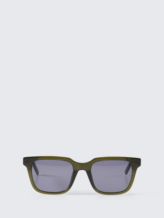 Hoekige zonnebril door Unisex, green