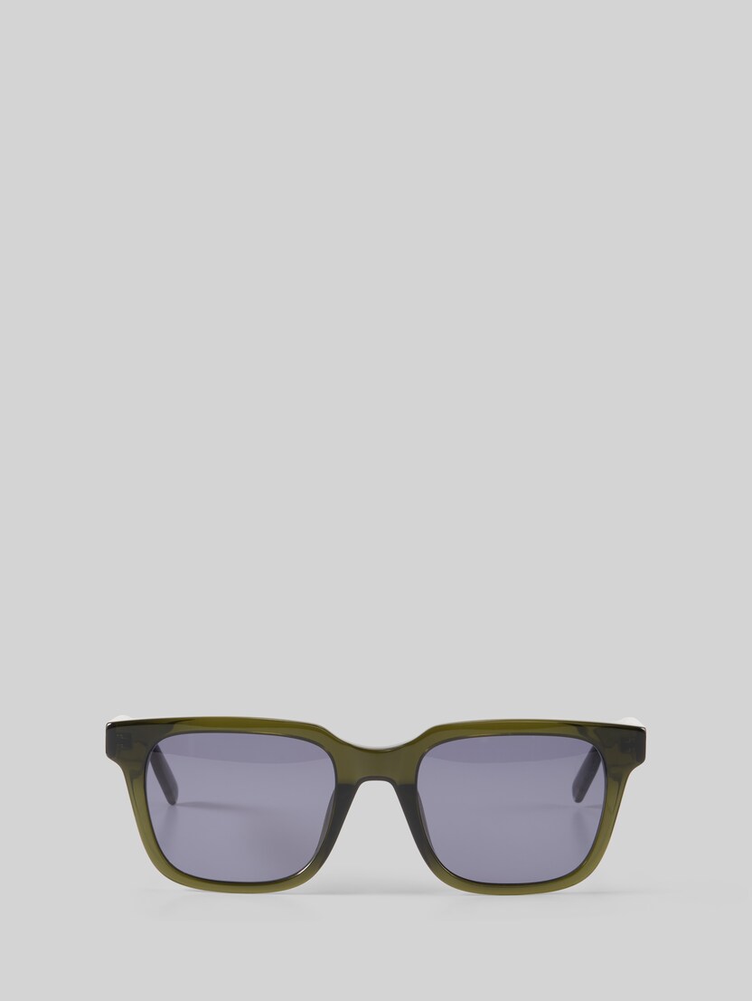 Lunettes de soleil carrées en acétate Renew UV400 par Unisex, green