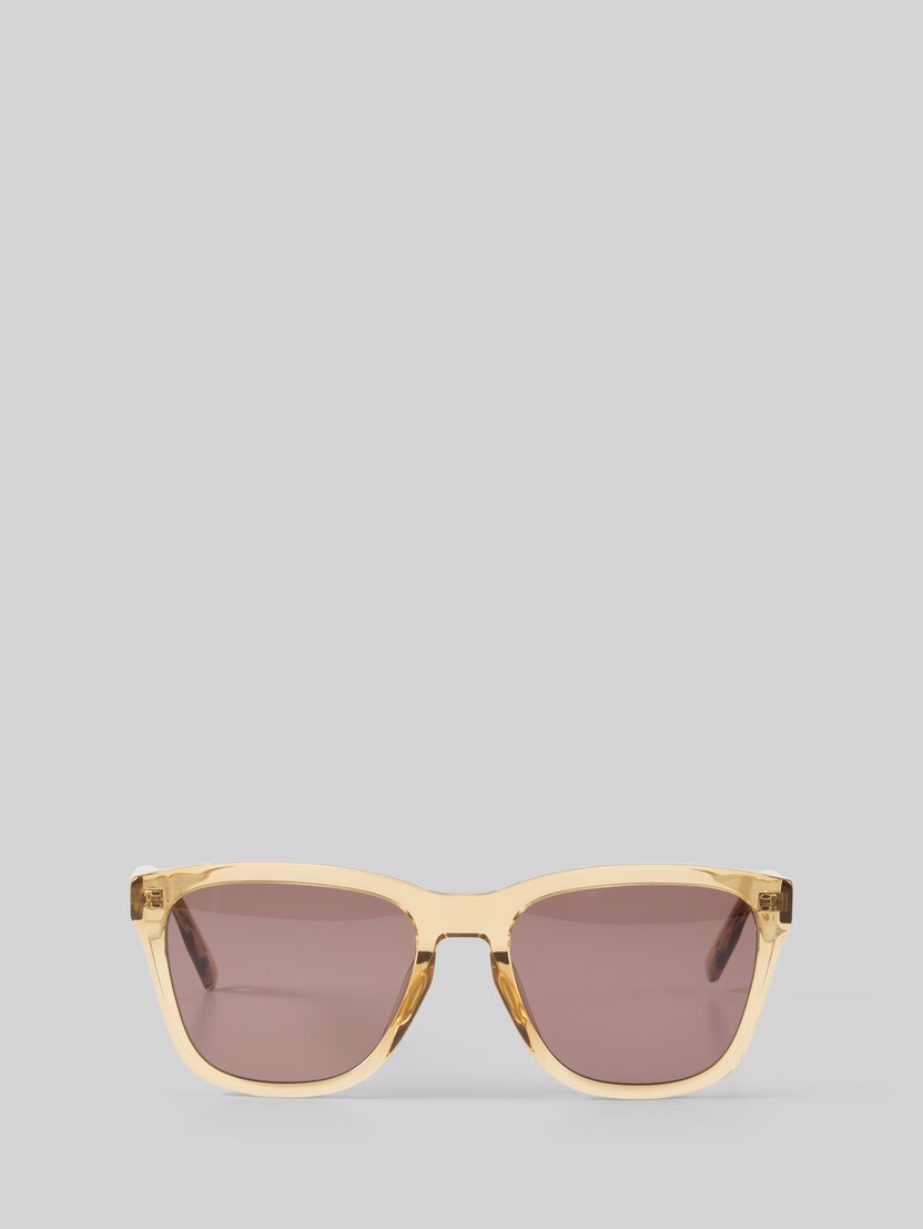 Lunettes de soleil carrées en acétate Renew UV400 par Unisex, brown