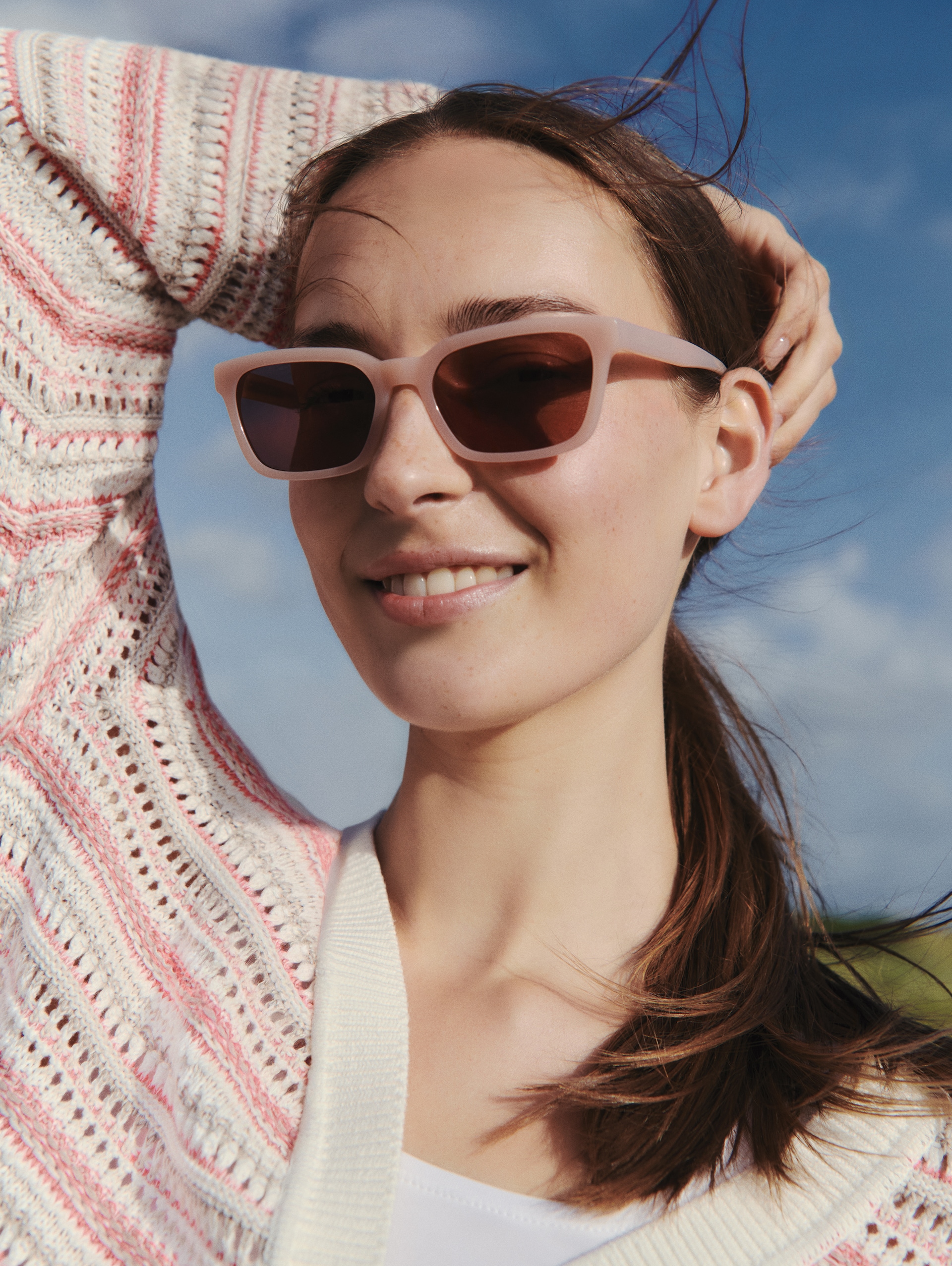 Cat-Eye Sonnenbrille - red / rose / violet