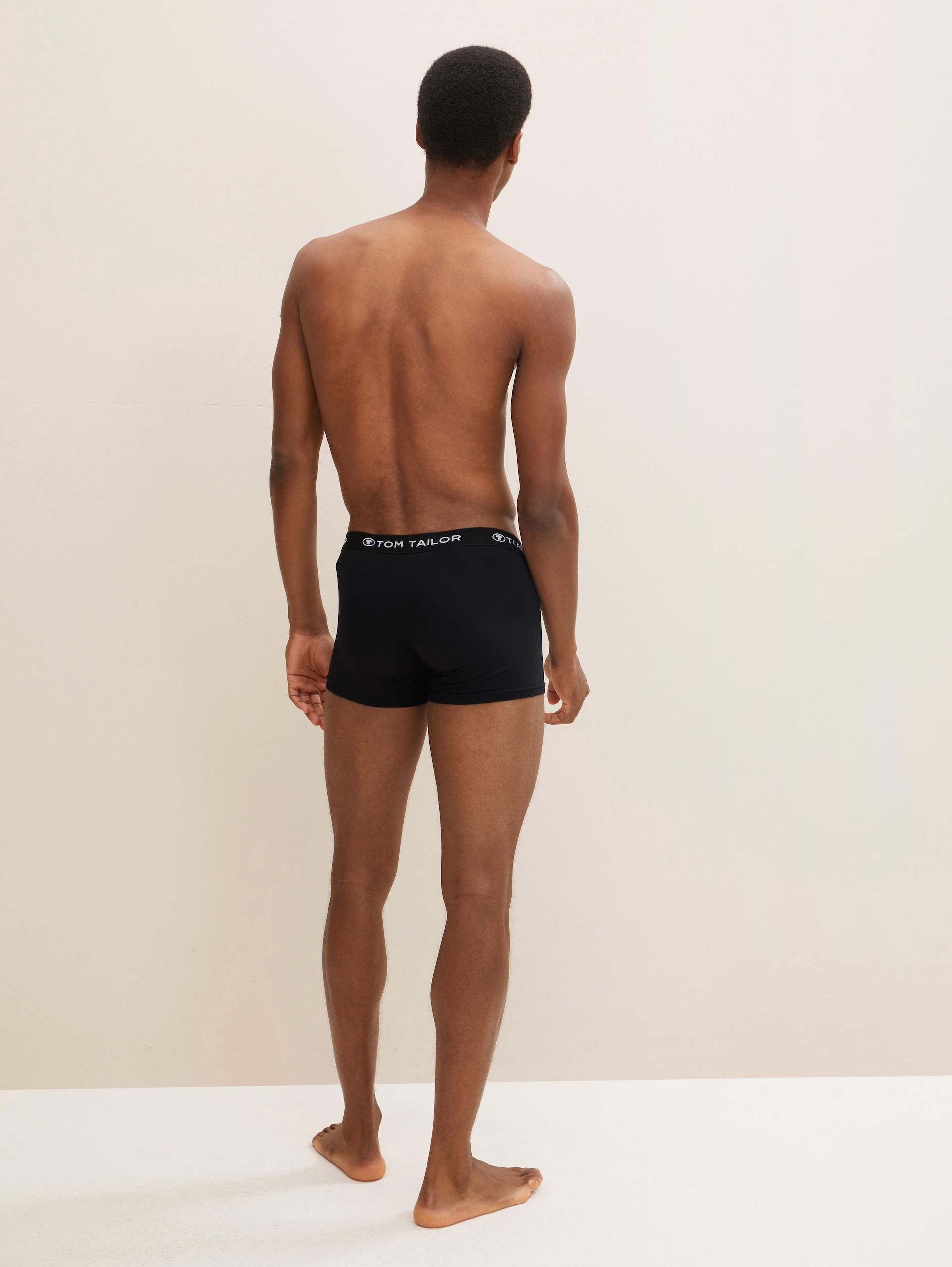 Boxers courts, lot de 3 - black-black-black - Découpe Vue arrière du modèle