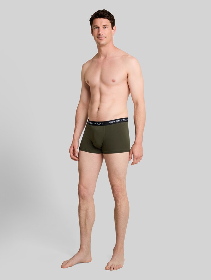 Kurze Boxershorts im 3er-Pack von Men, grün-dunkel-melange