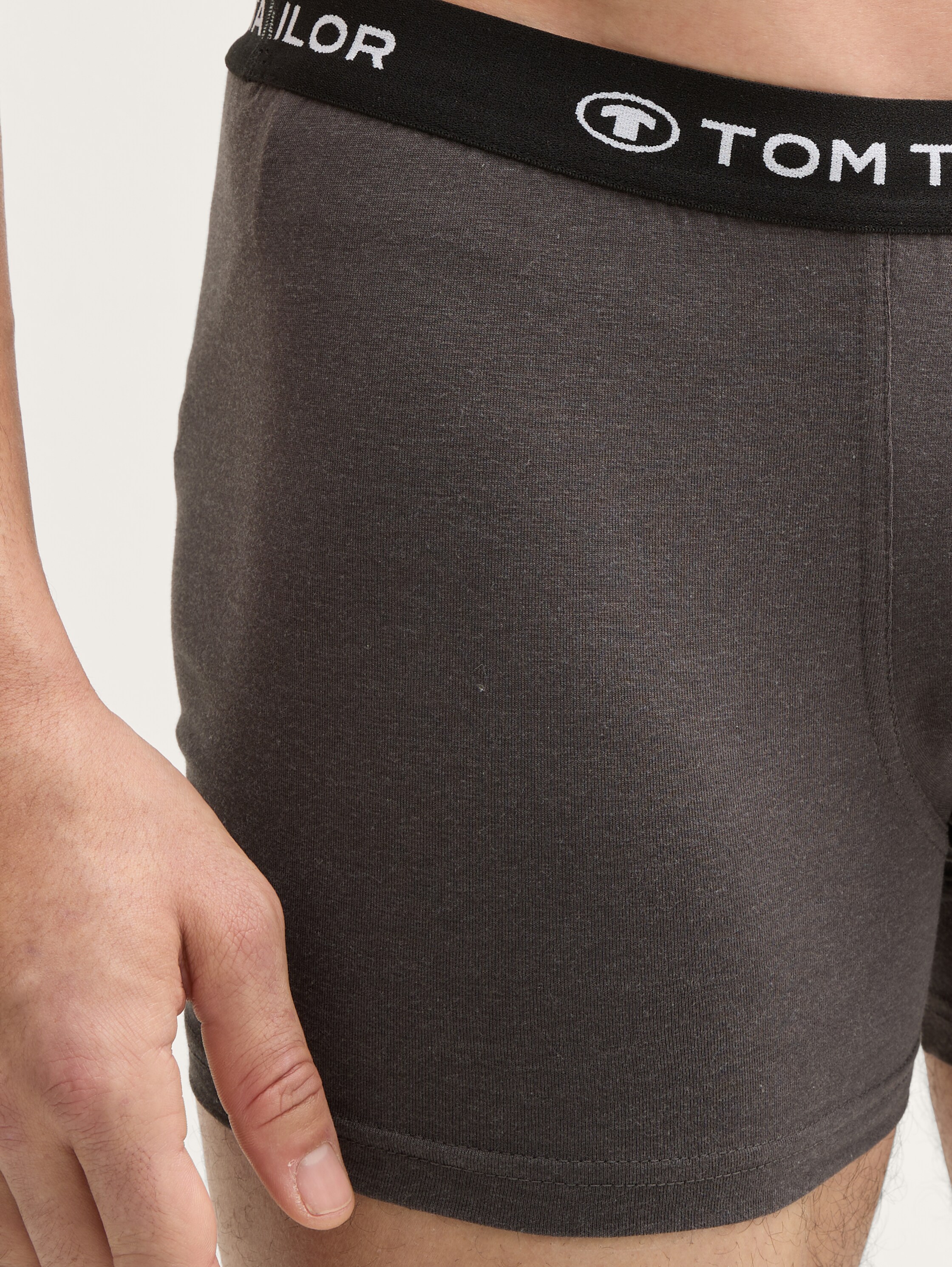 Halflange boxershorts in een 3-pack - gruendunkelmelange - 