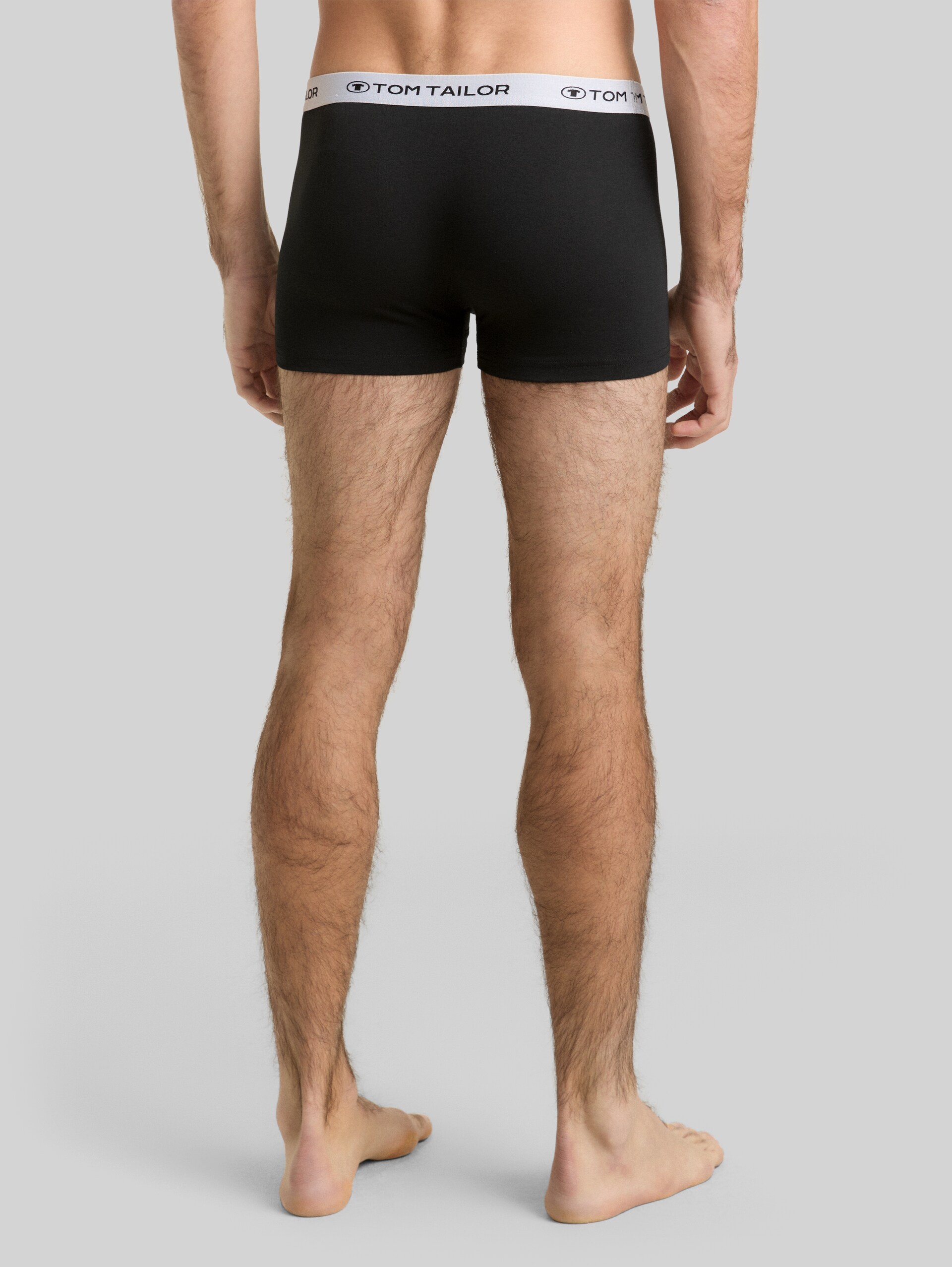 Boxer shorts, 3-pack - red-dark-solid - Neckline model-back view