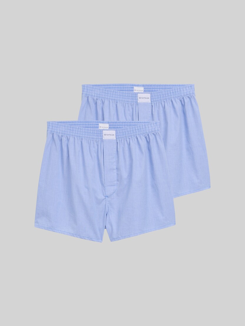 Katoenen boxershorts in een set van 2 door Men, blue-light-check