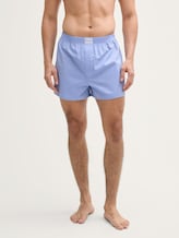 Lot de deux boxers à motifs - blue-light-check - Découpe Vue de face du modèle
