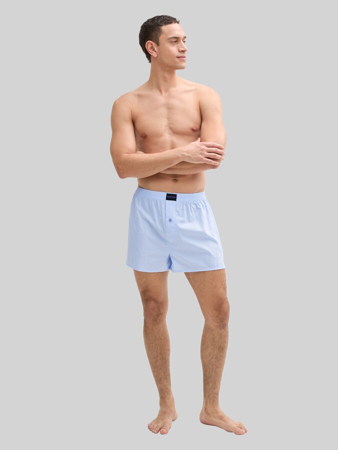 Boxershorts met streepmotief in een set van 2 door Men, blue-light-stripe