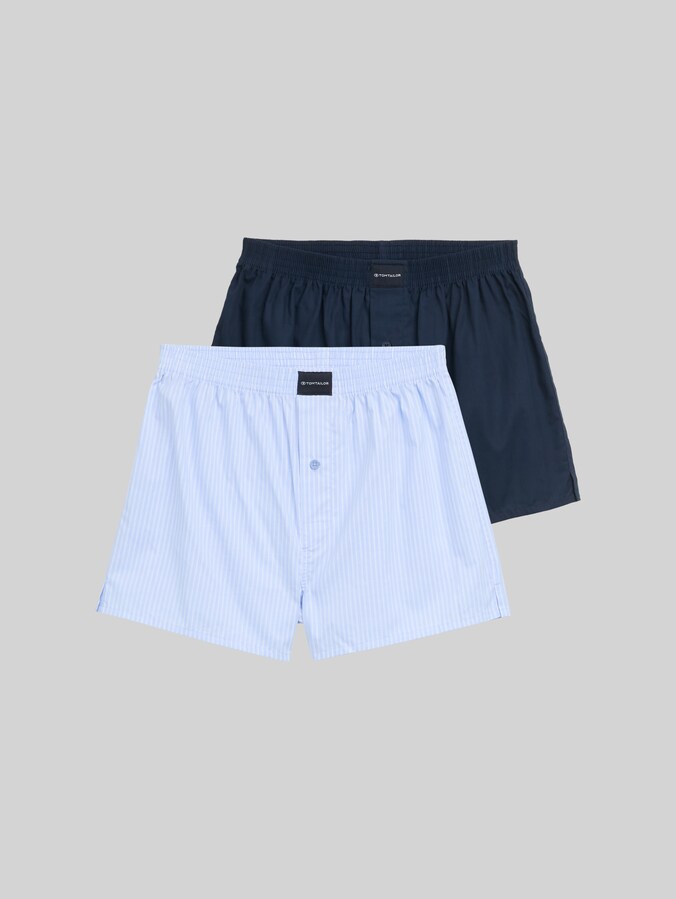 Boxershorts met streepmotief in een set van 2 door Men, blue-light-stripe