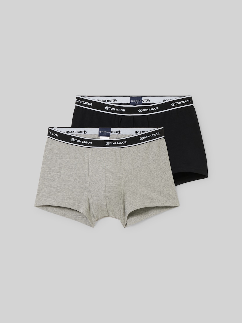 Korte boxershorts in een 2-pack door Men, dark grey-melange