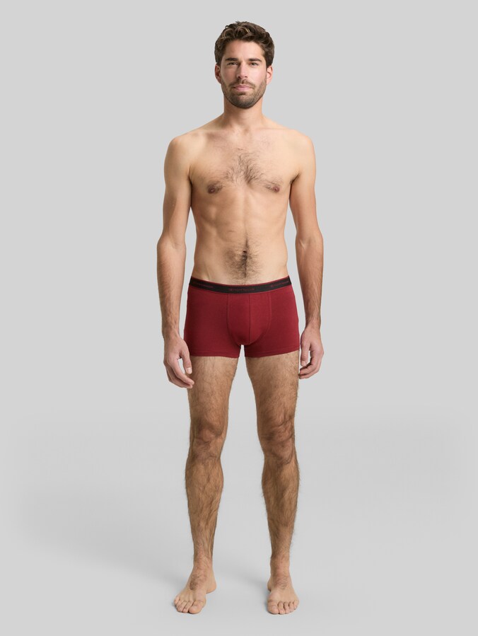 Boxer court en pack de 2 par Men, red-dark-solid