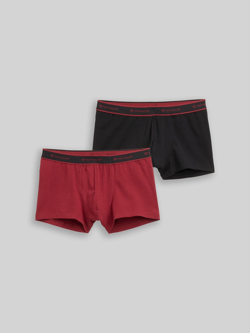Korte boxershorts in een 2-pack door Men, red-dark-solid