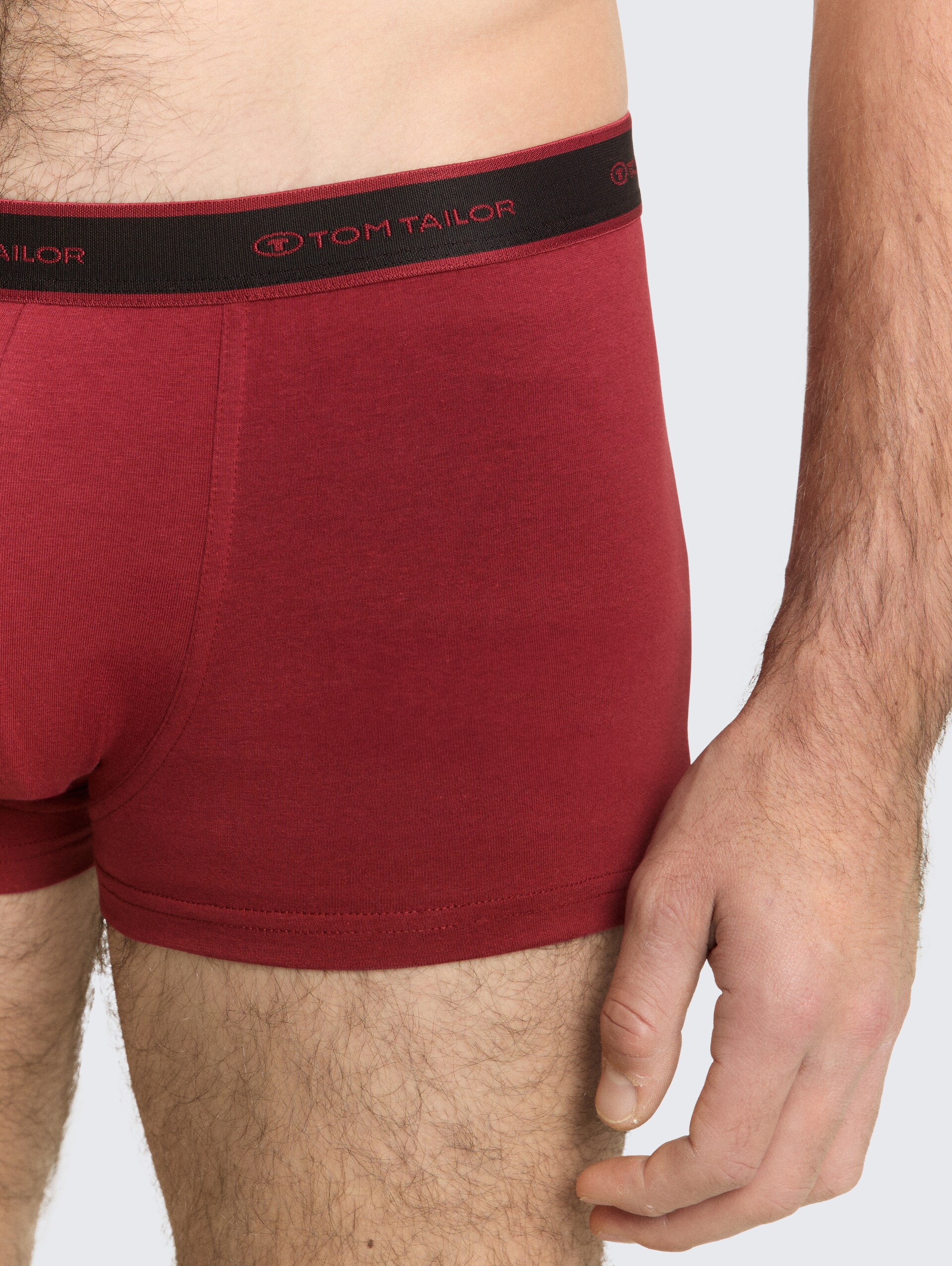 Boxershorts in 2-pack - red-dark-solid - Detailaanzicht model