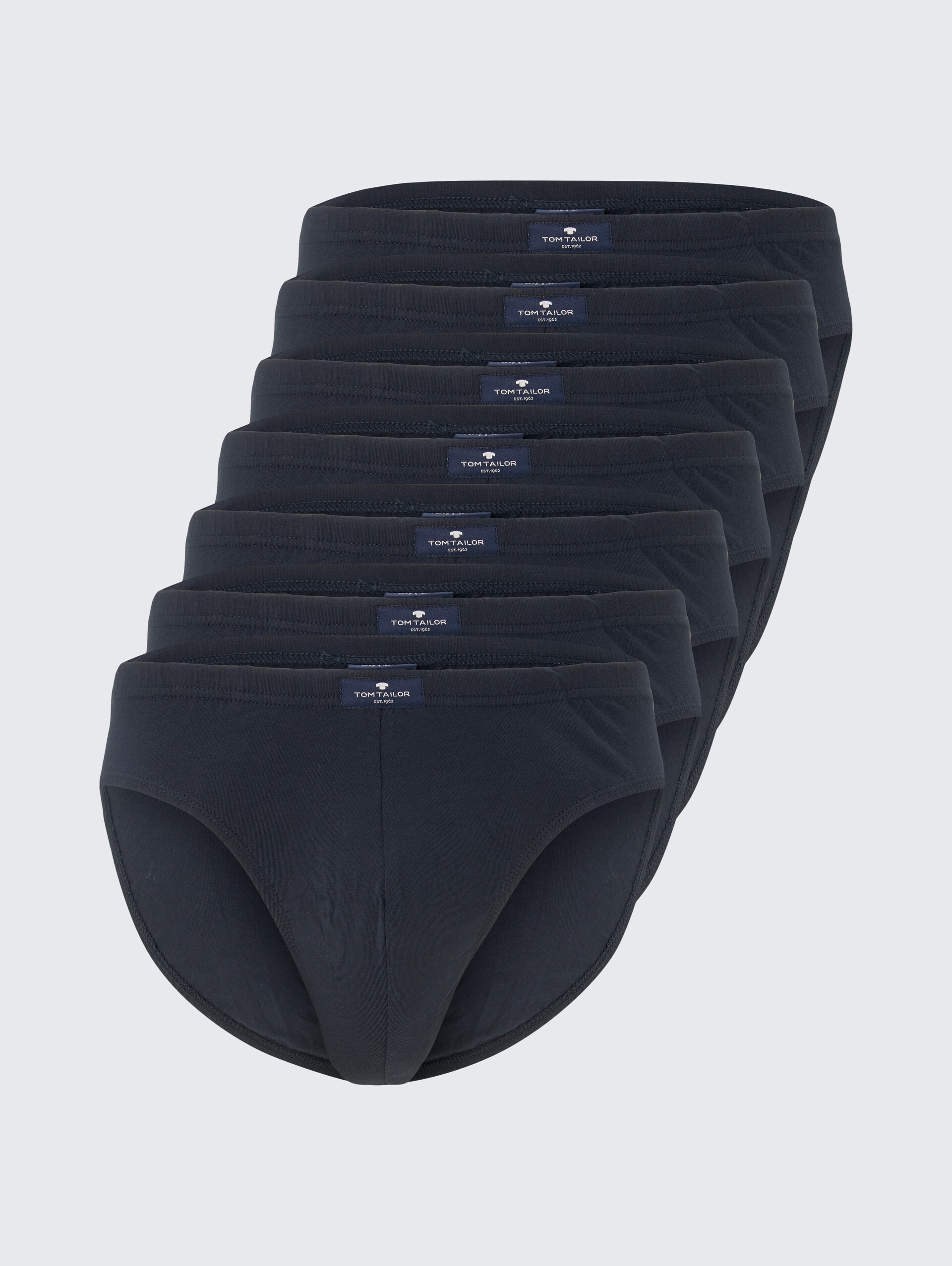 Slips aus Baumwolle im 7er-Pack - blue-dark-solid - Vorder-Produkt-Ansicht