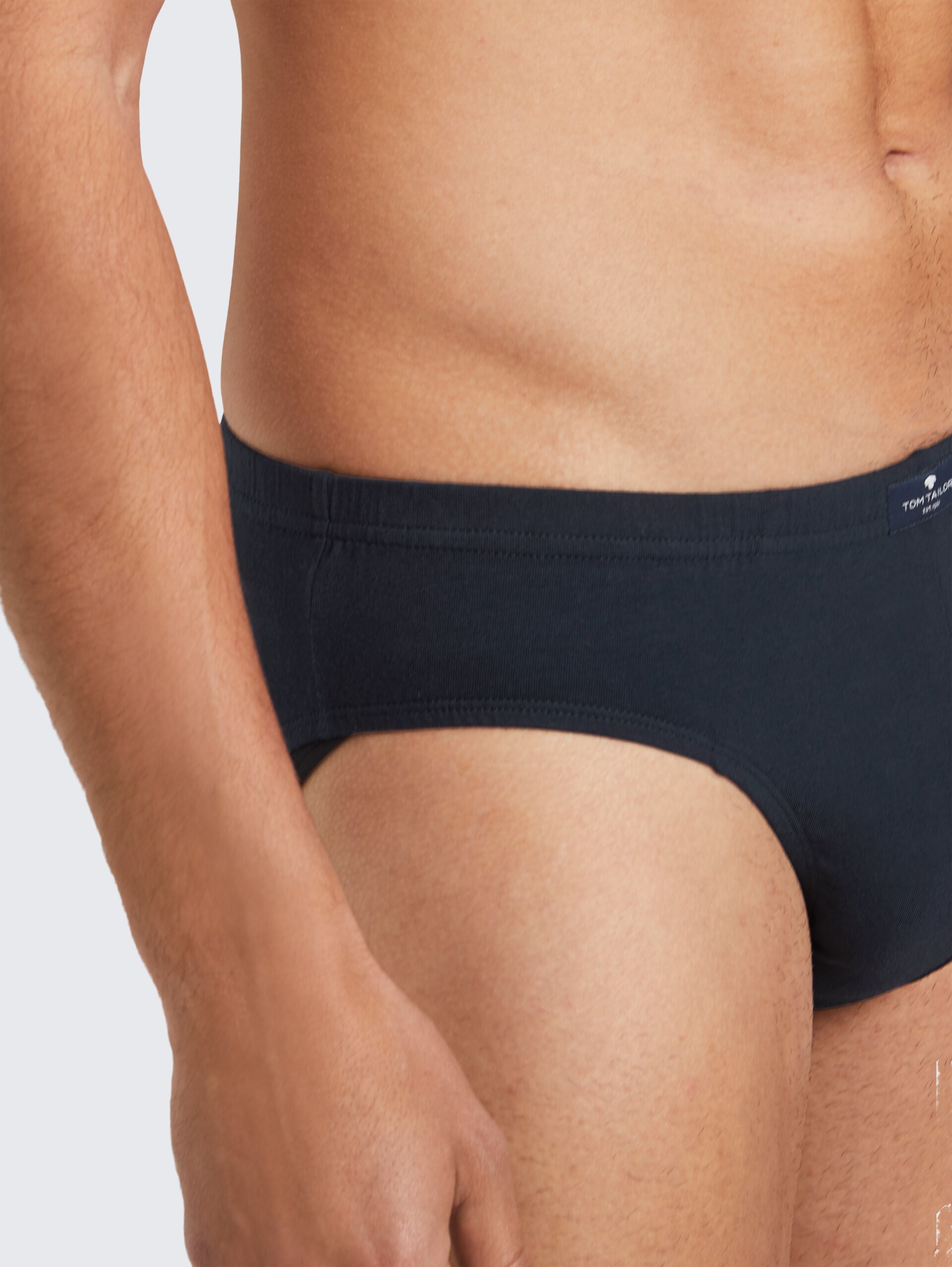 Slips aus Baumwolle im 7er-Pack - blue-dark-solid - Detail-Model-Ansicht