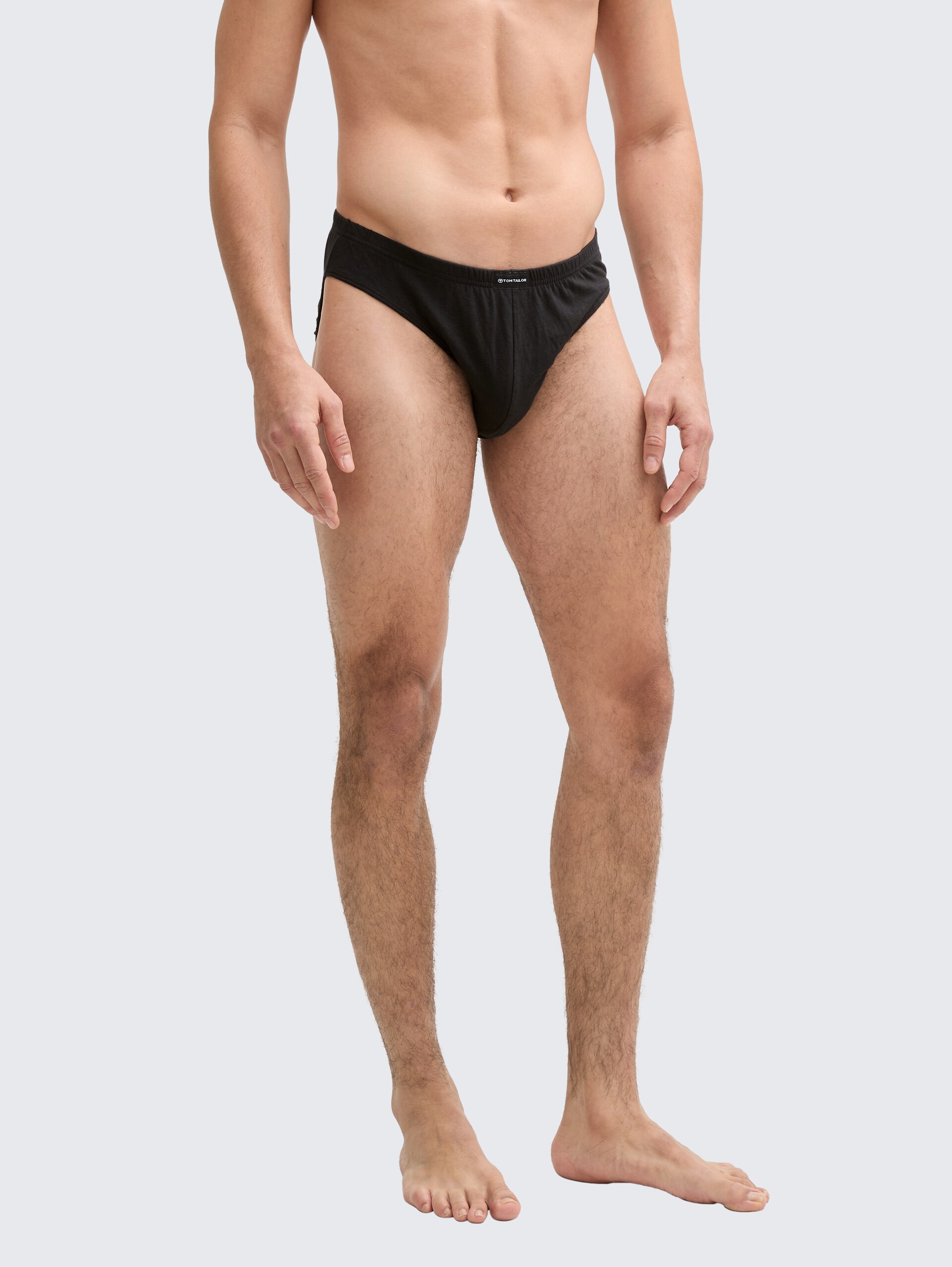 Slips aus Baumwolle im 7er-Pack - black-dark-solid - Ausschnitt Model-Vorderansicht