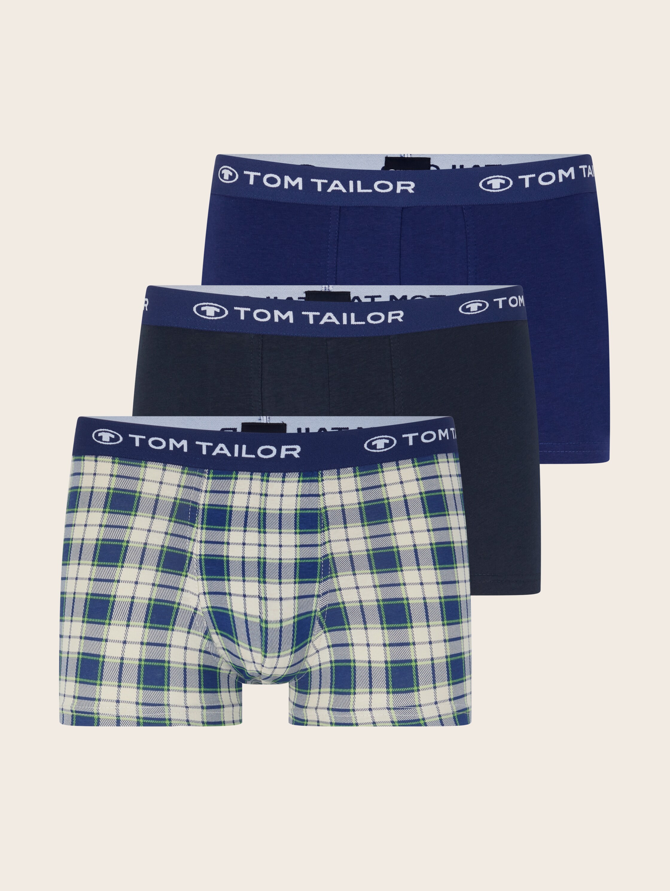 Heupbroek in een drie-pack met geweven tailleband - blue-light allover - Product vooraanzicht